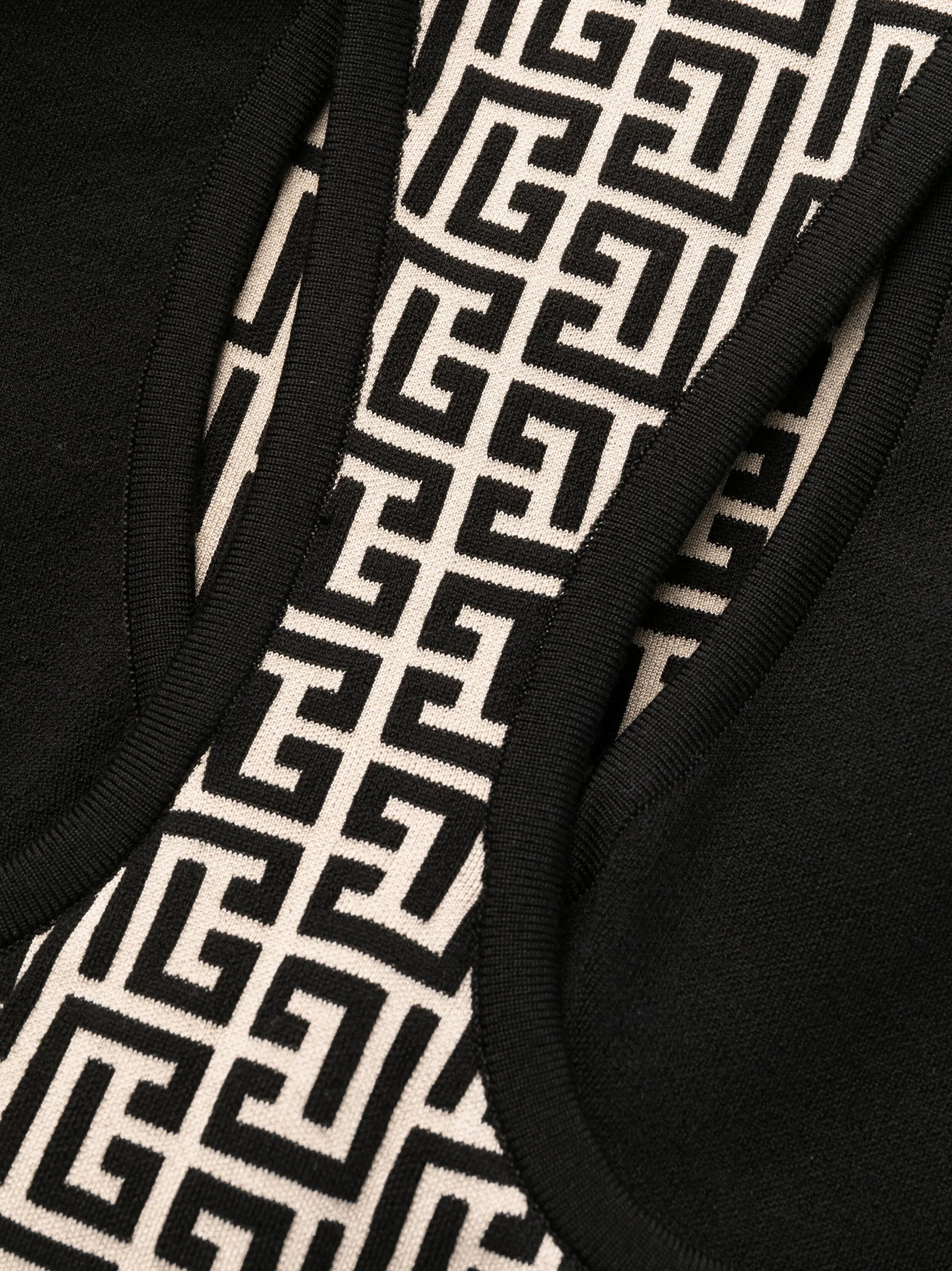 monogram jacquard mini dress
