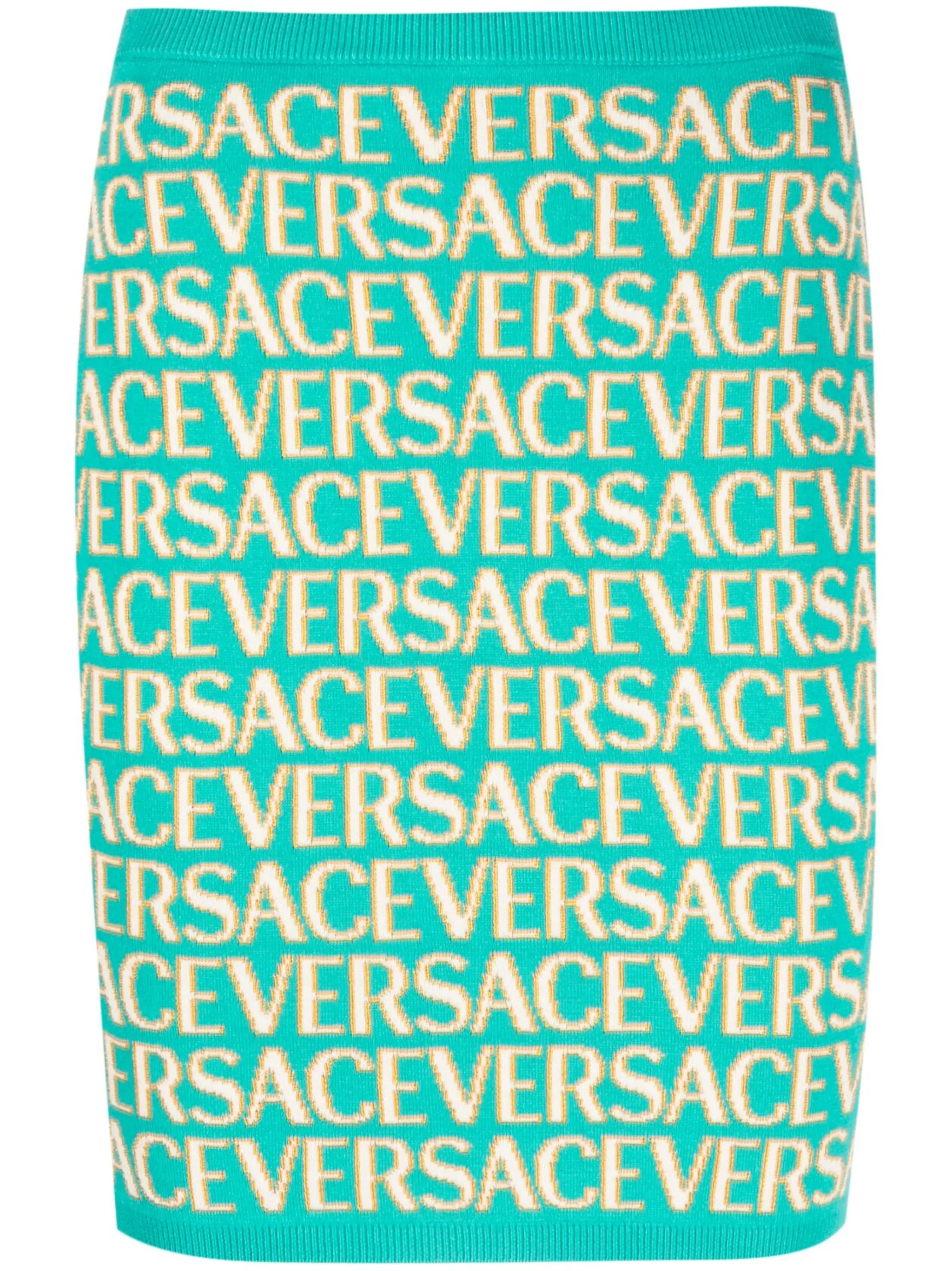 Versace Allover knitted miniskirt