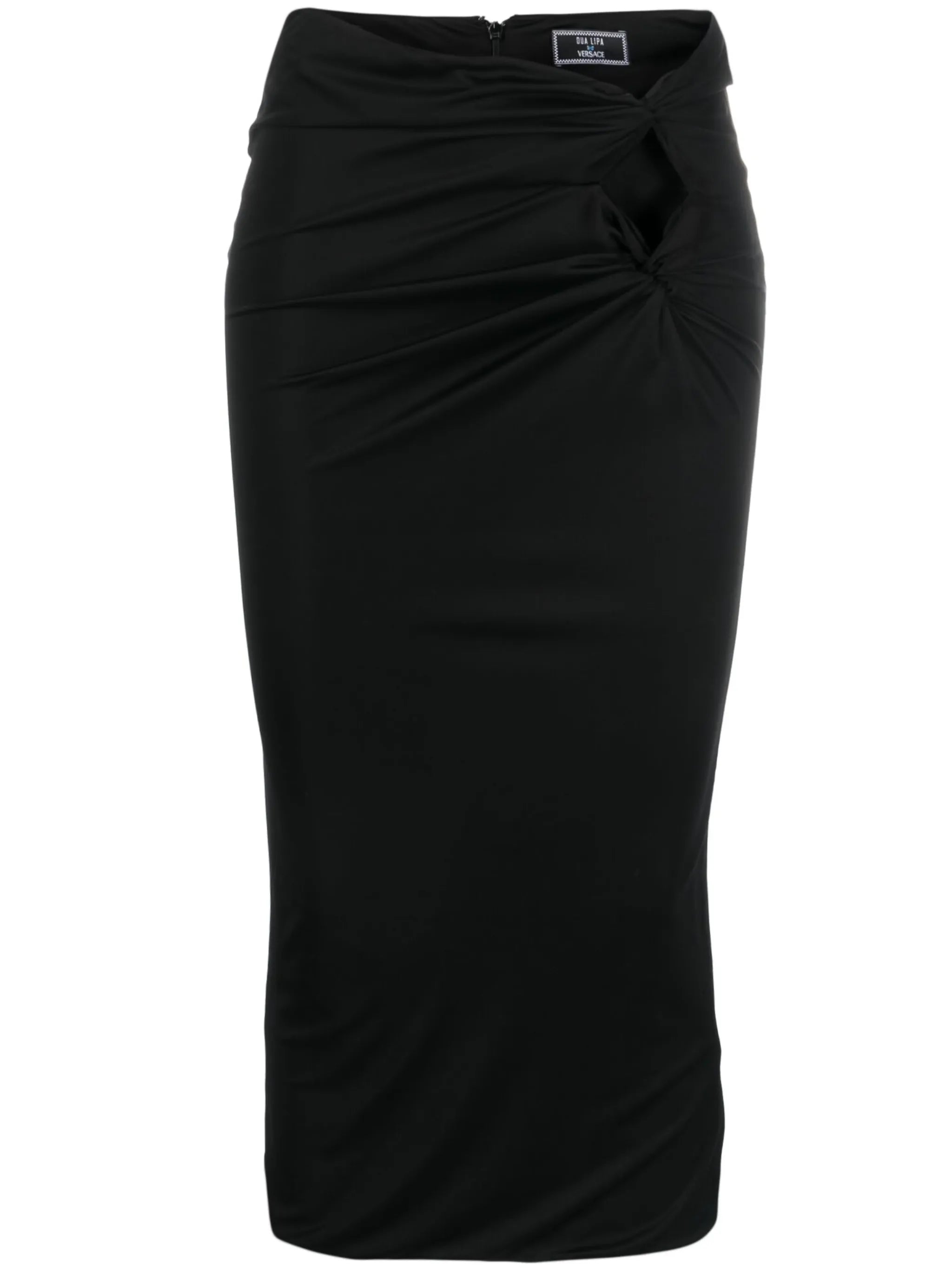 x Dua Lipa knotted midi skirt