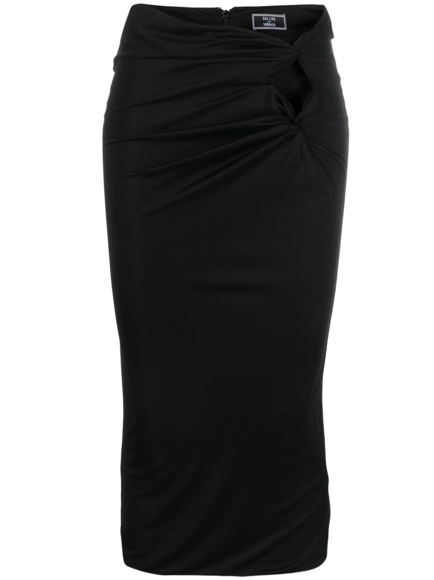 x Dua Lipa knotted midi skirt