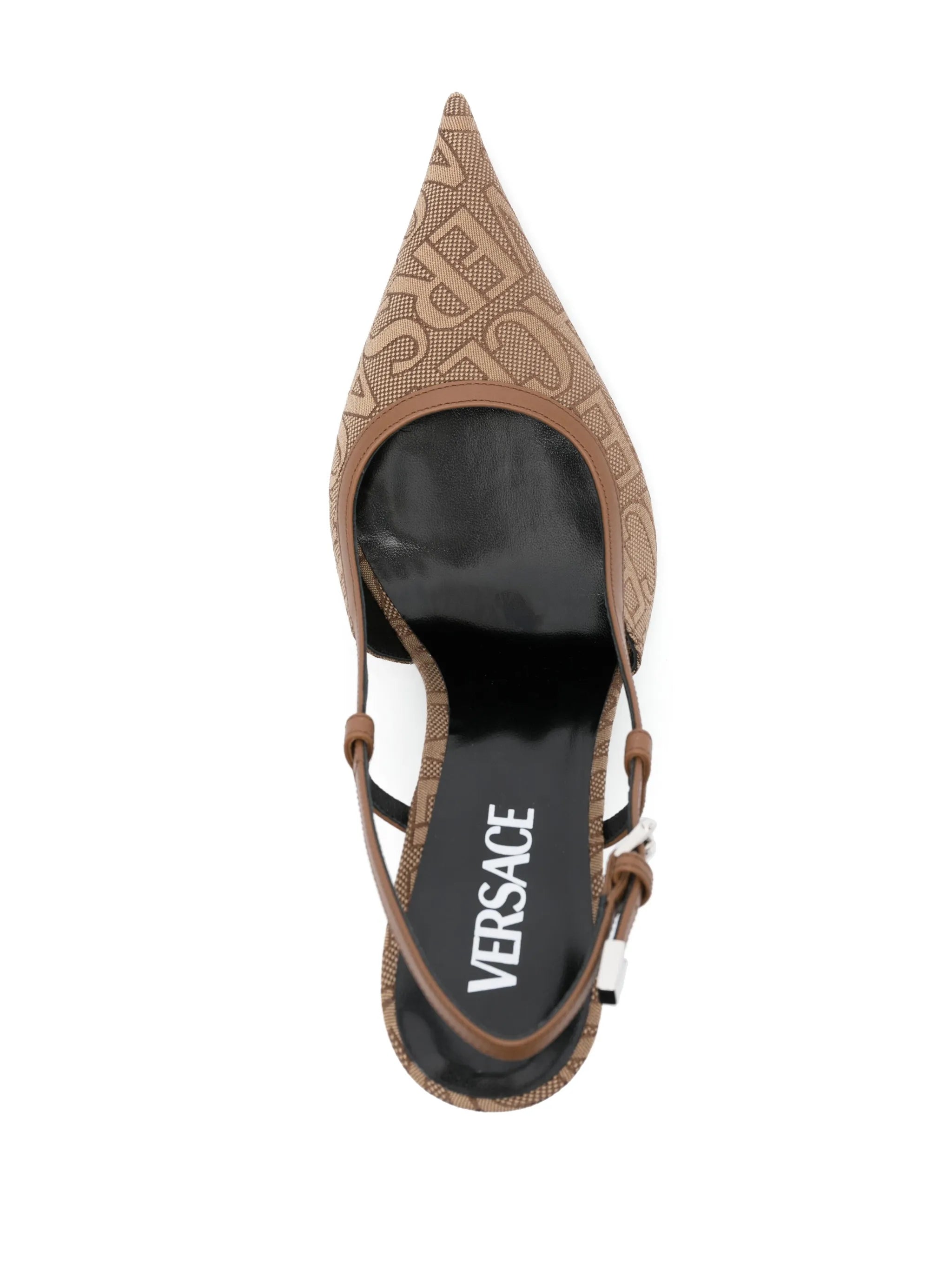 Versace Allover slingback pumps