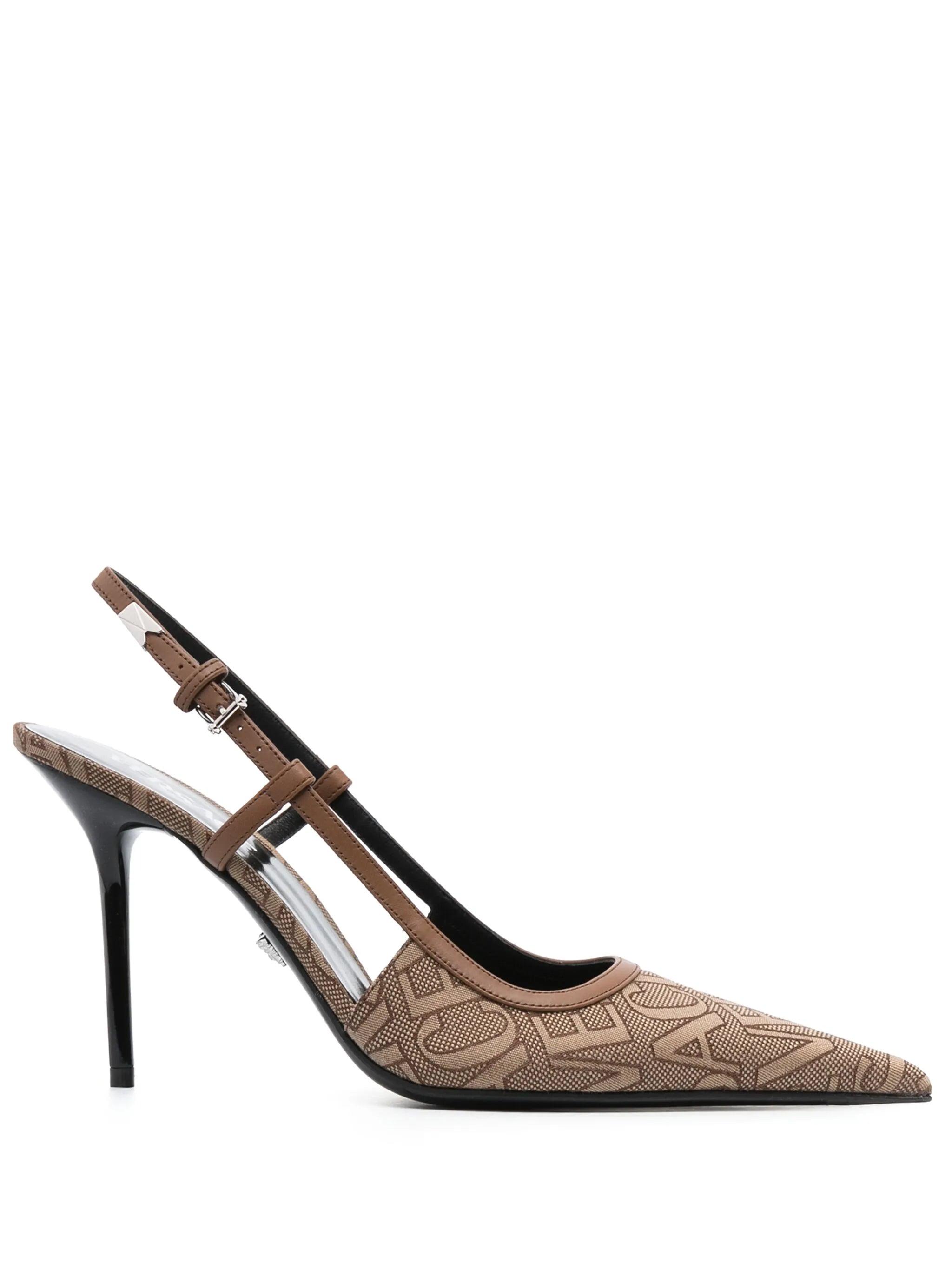 Versace Allover slingback pumps