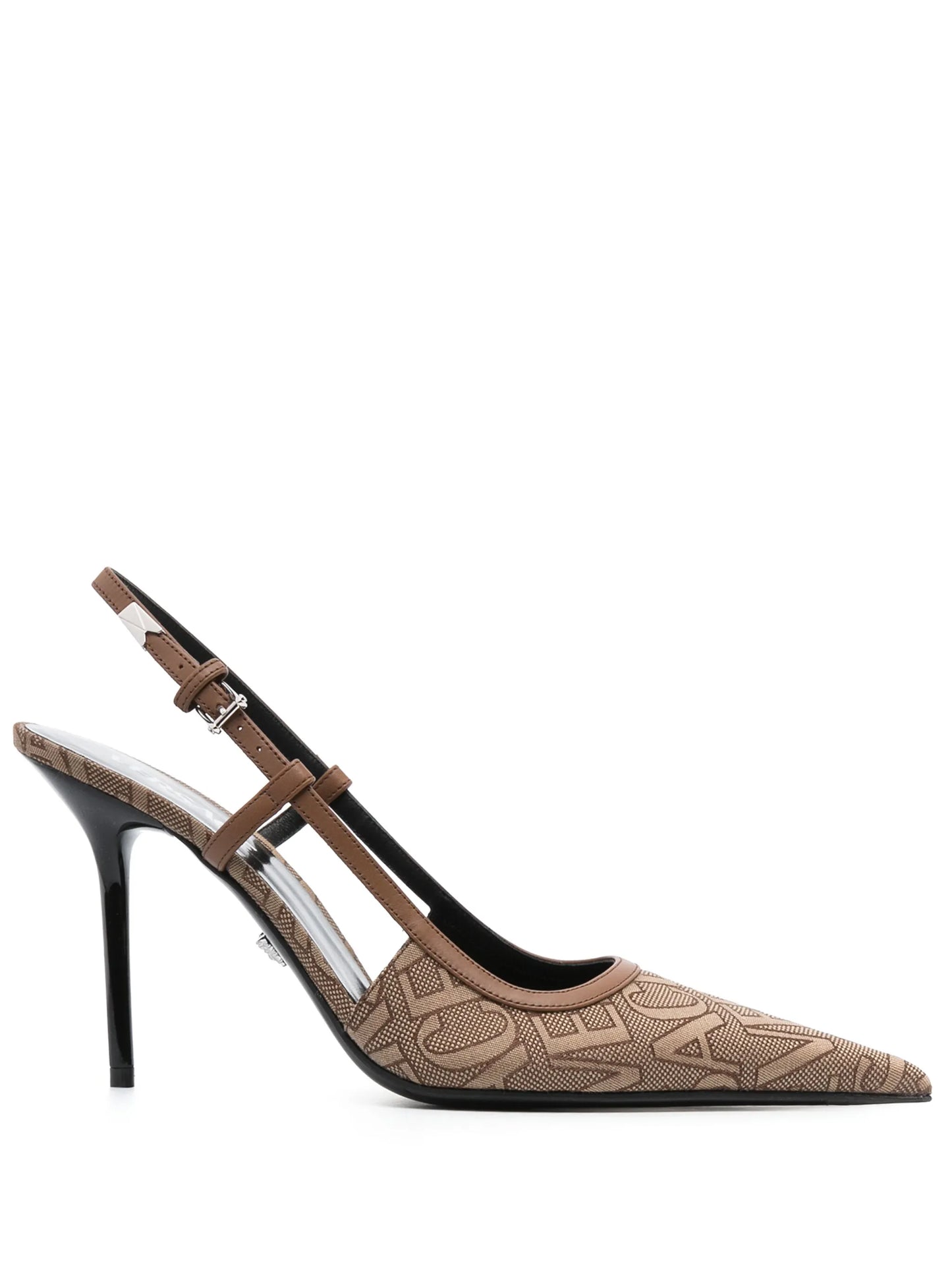 Versace Allover slingback pumps
