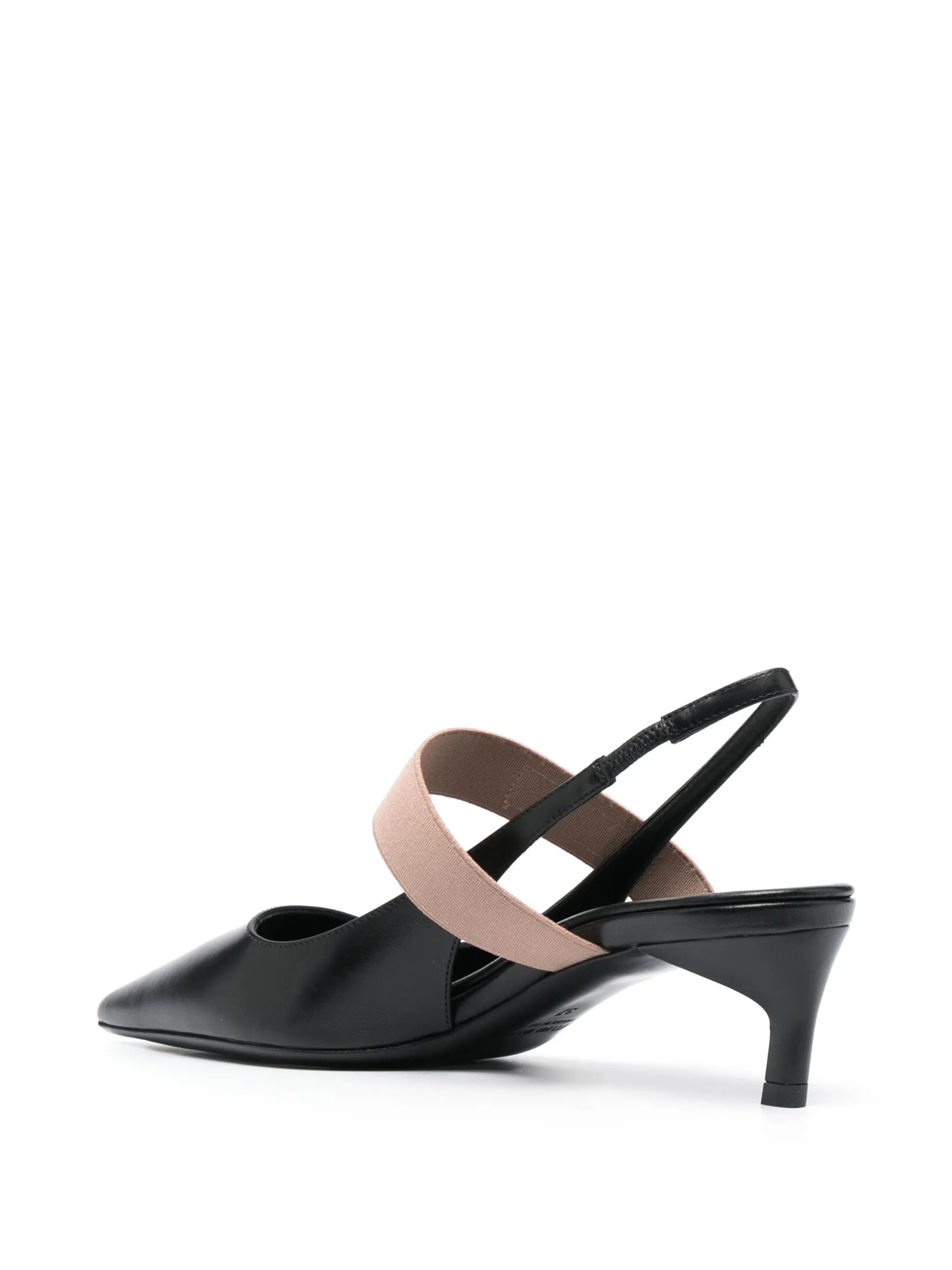 50mm logo-patch slingback pumps