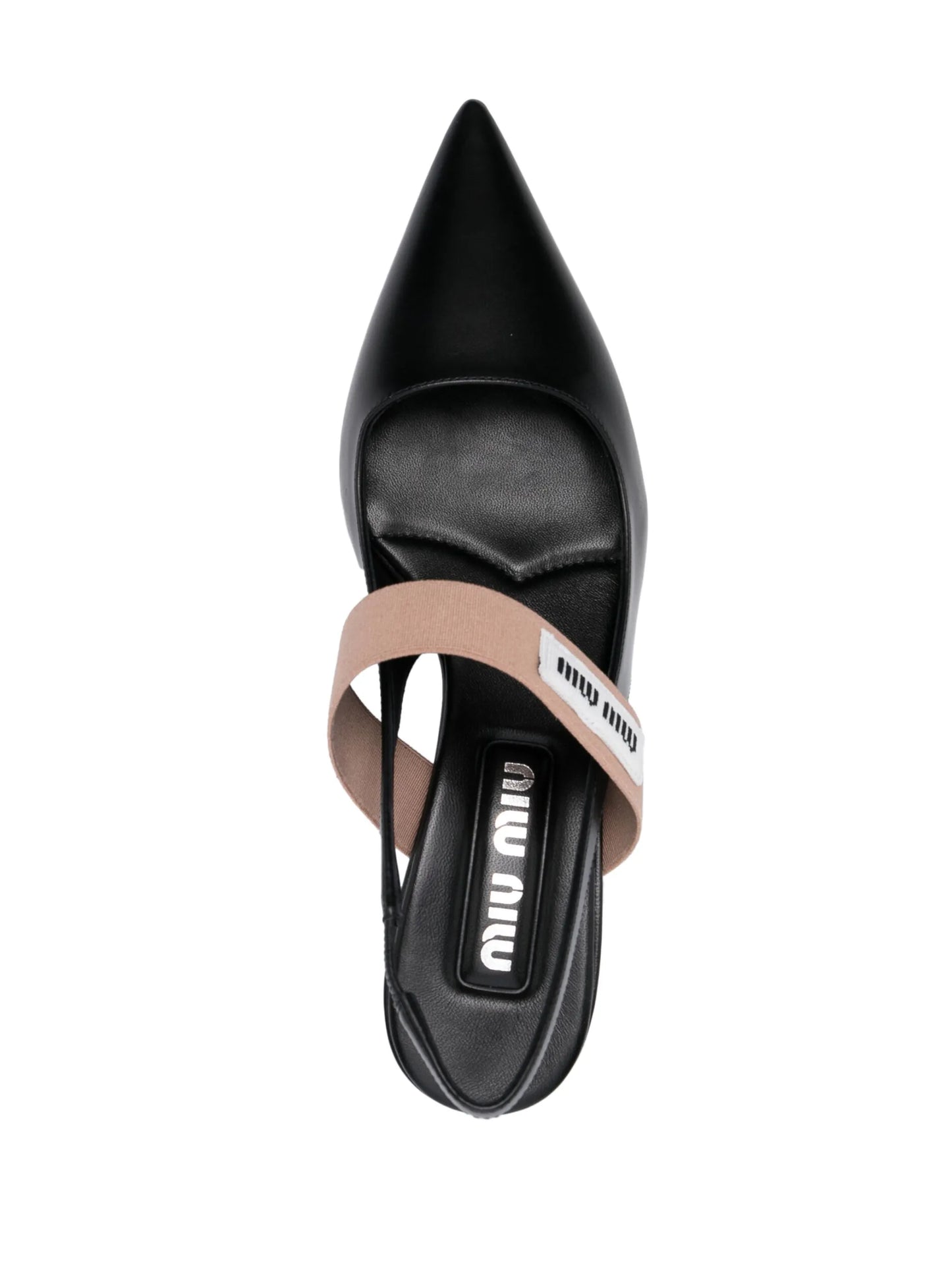 50mm logo-patch slingback pumps