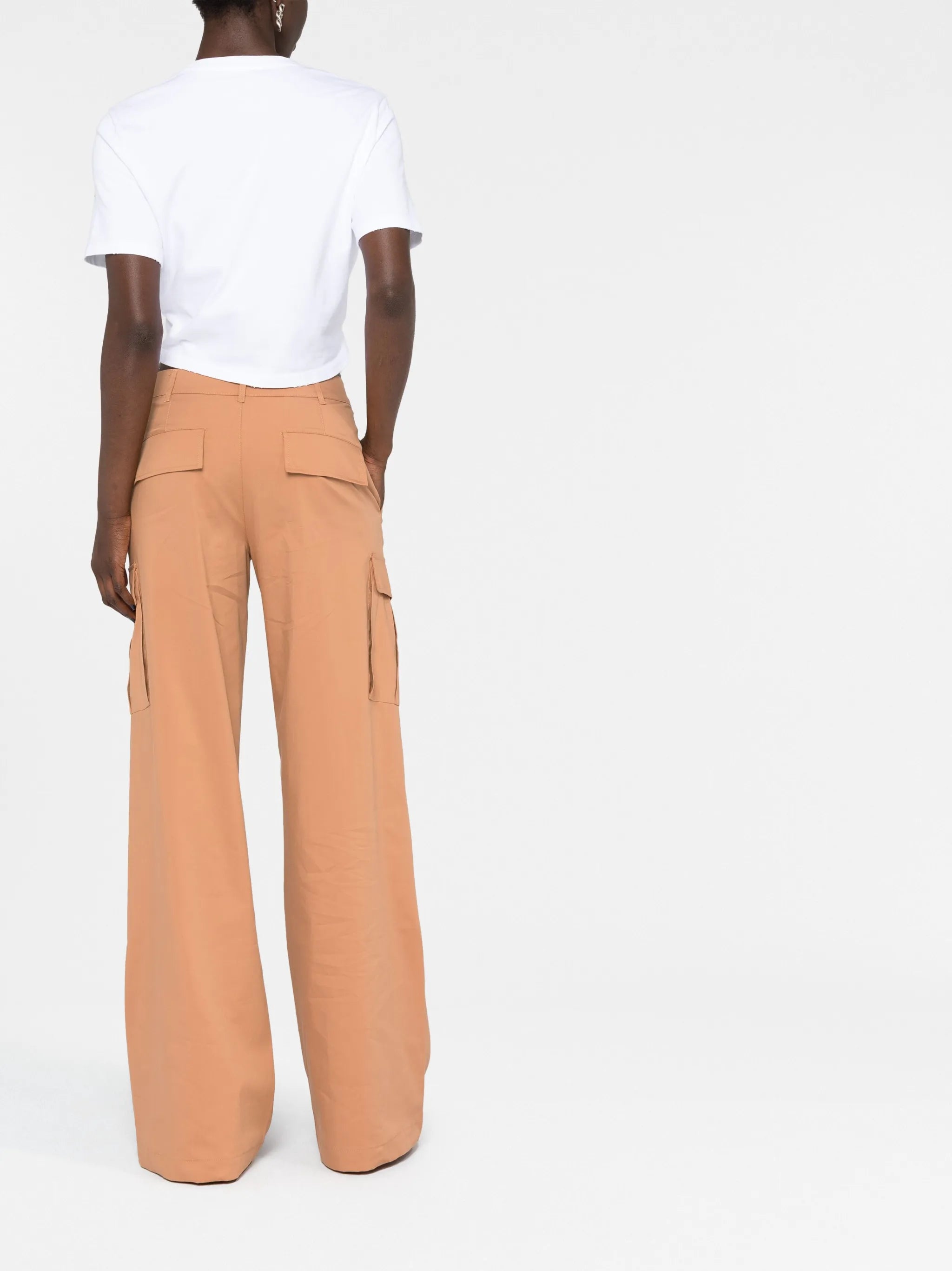 Safety-Pin cropped T-shirt