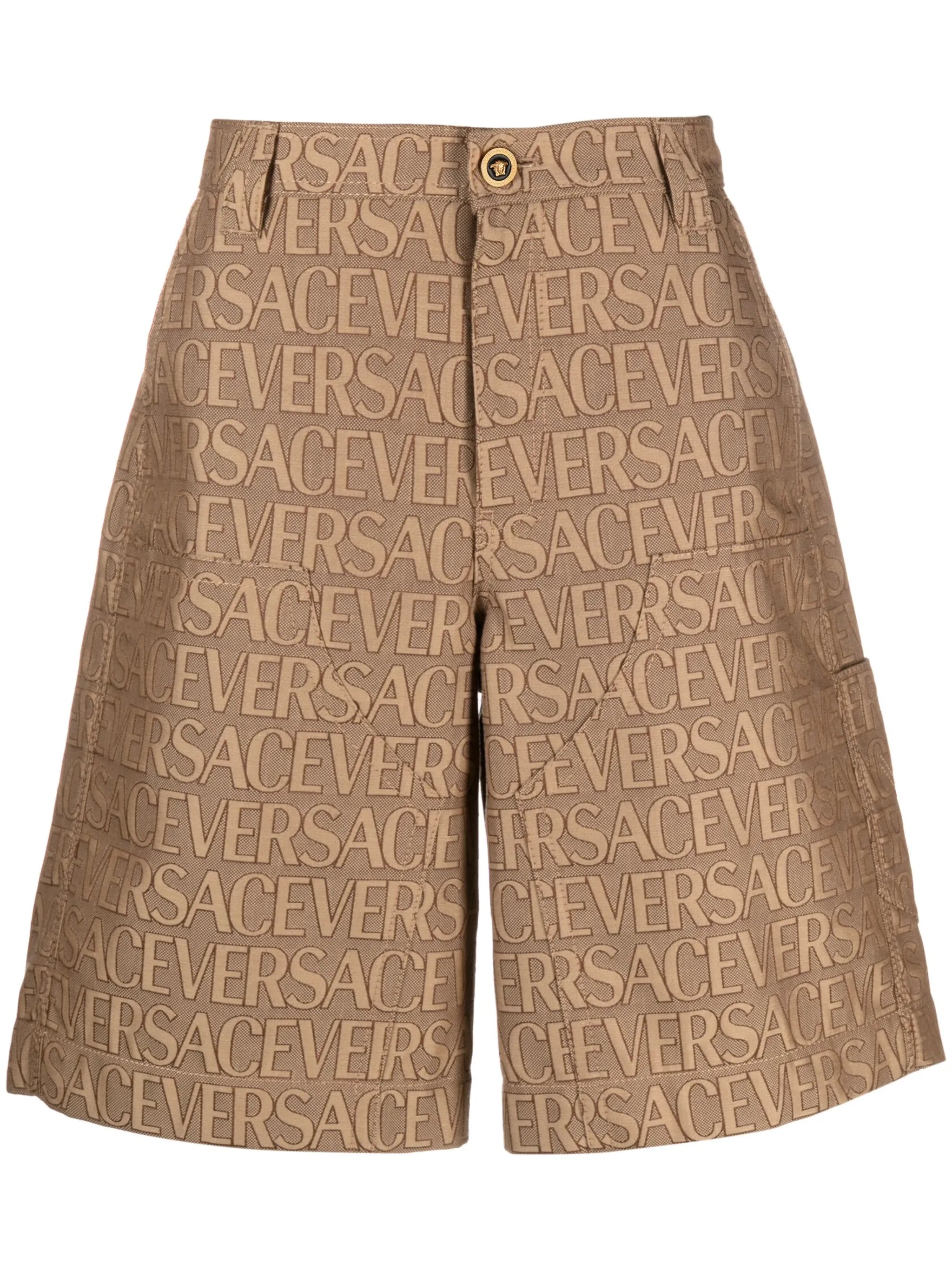 Versace Allover-jacquard bermuda shorts