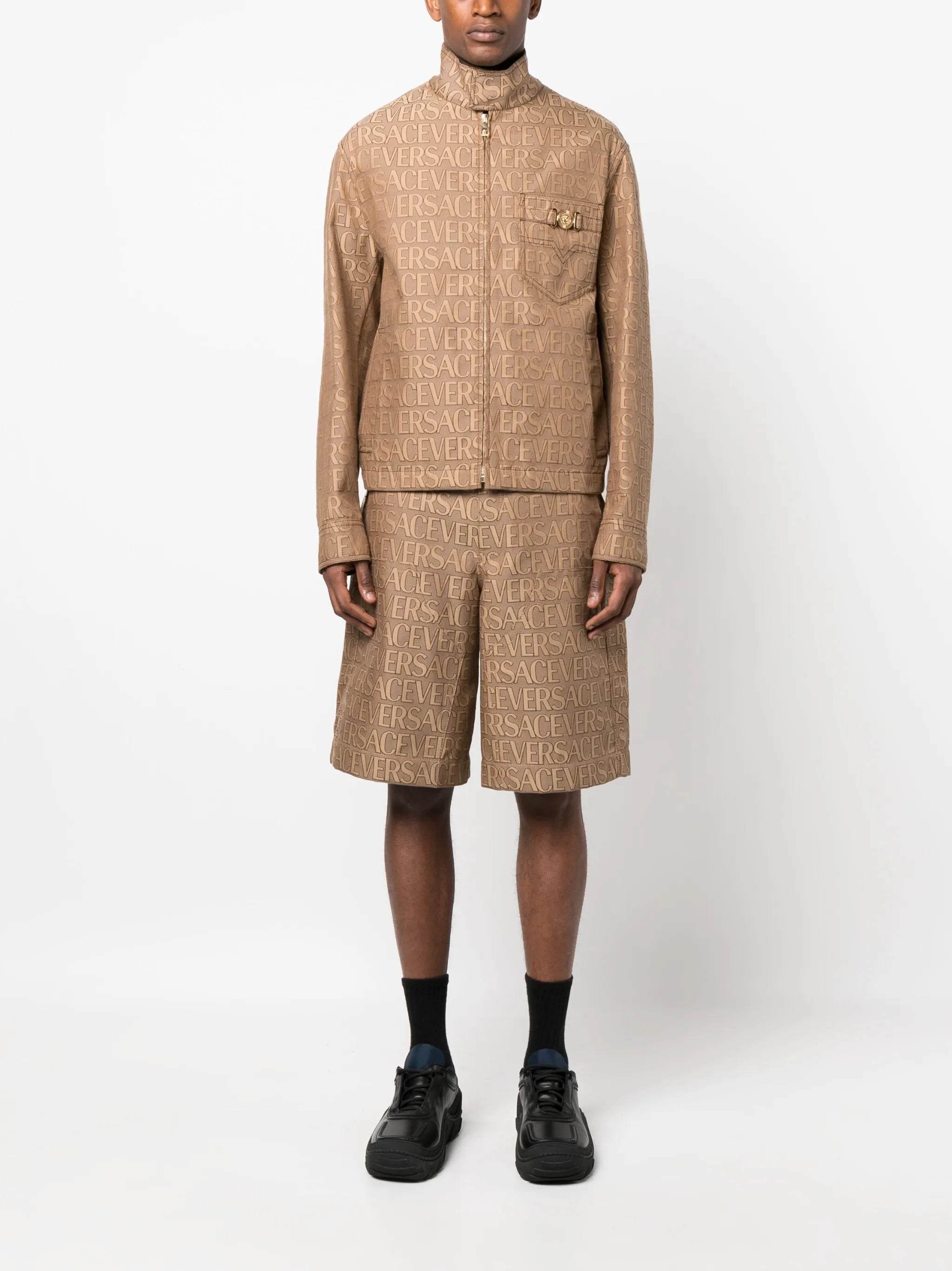 Versace Allover-jacquard bermuda shorts