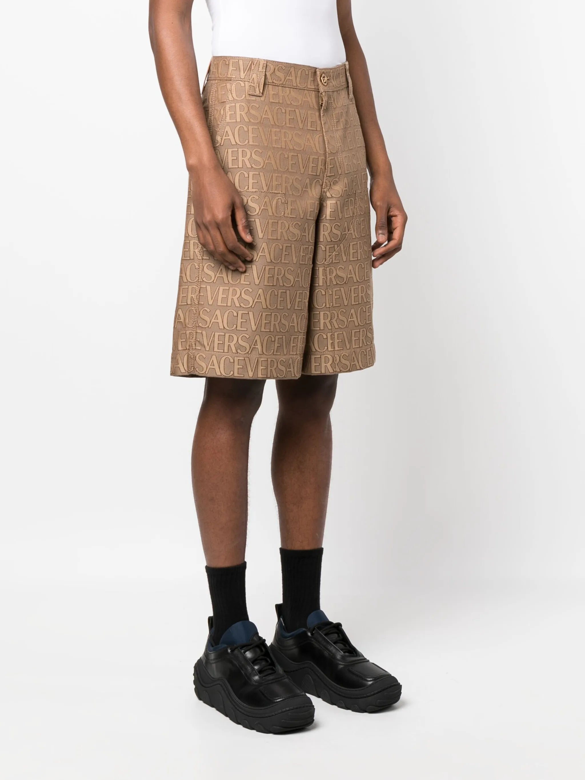 Versace Allover-jacquard bermuda shorts