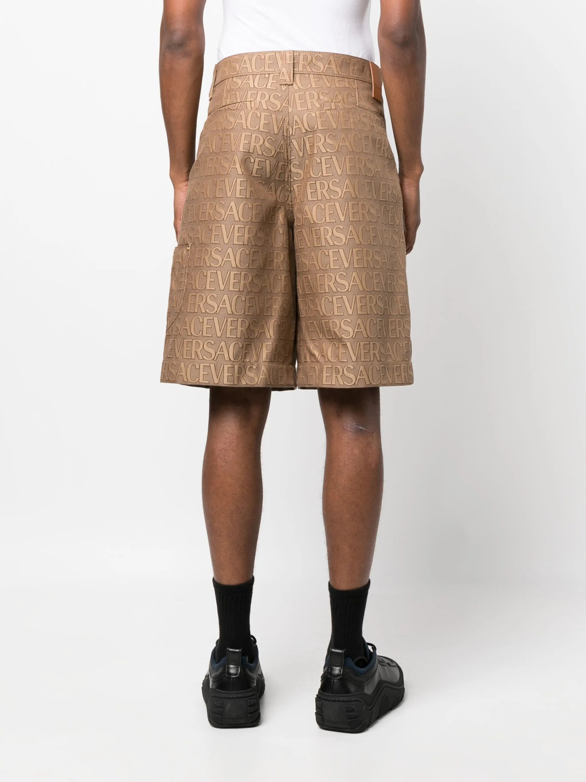 Versace Allover-jacquard bermuda shorts