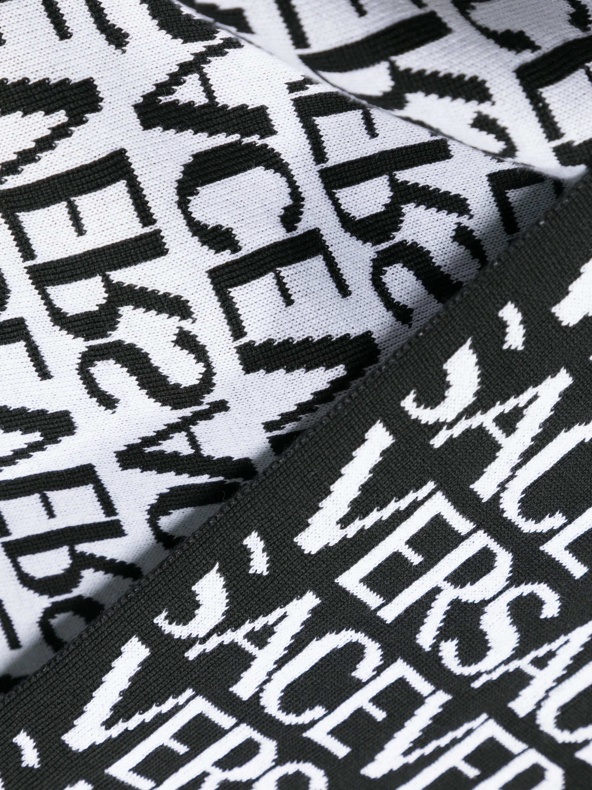 Versace Allover ribbed-knit scarf