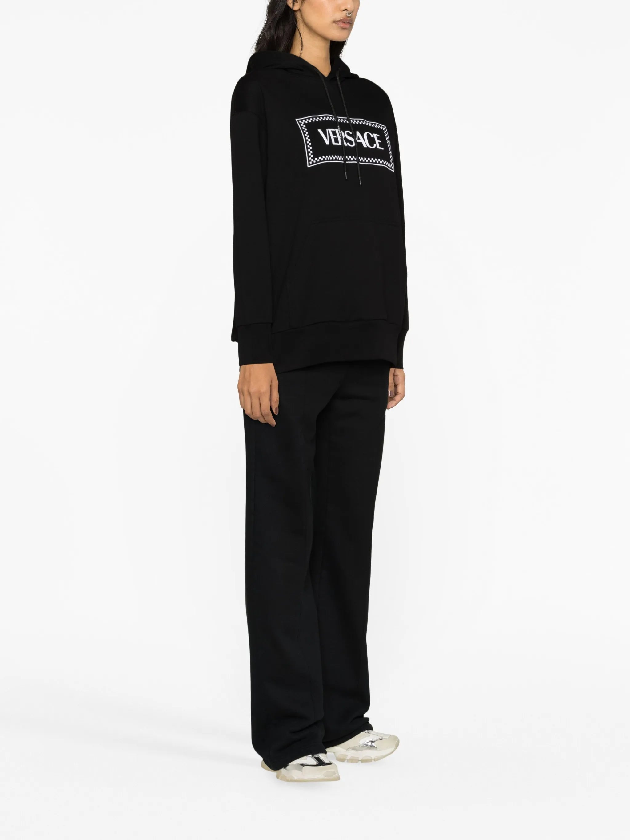 logo-embroidered hoodie
