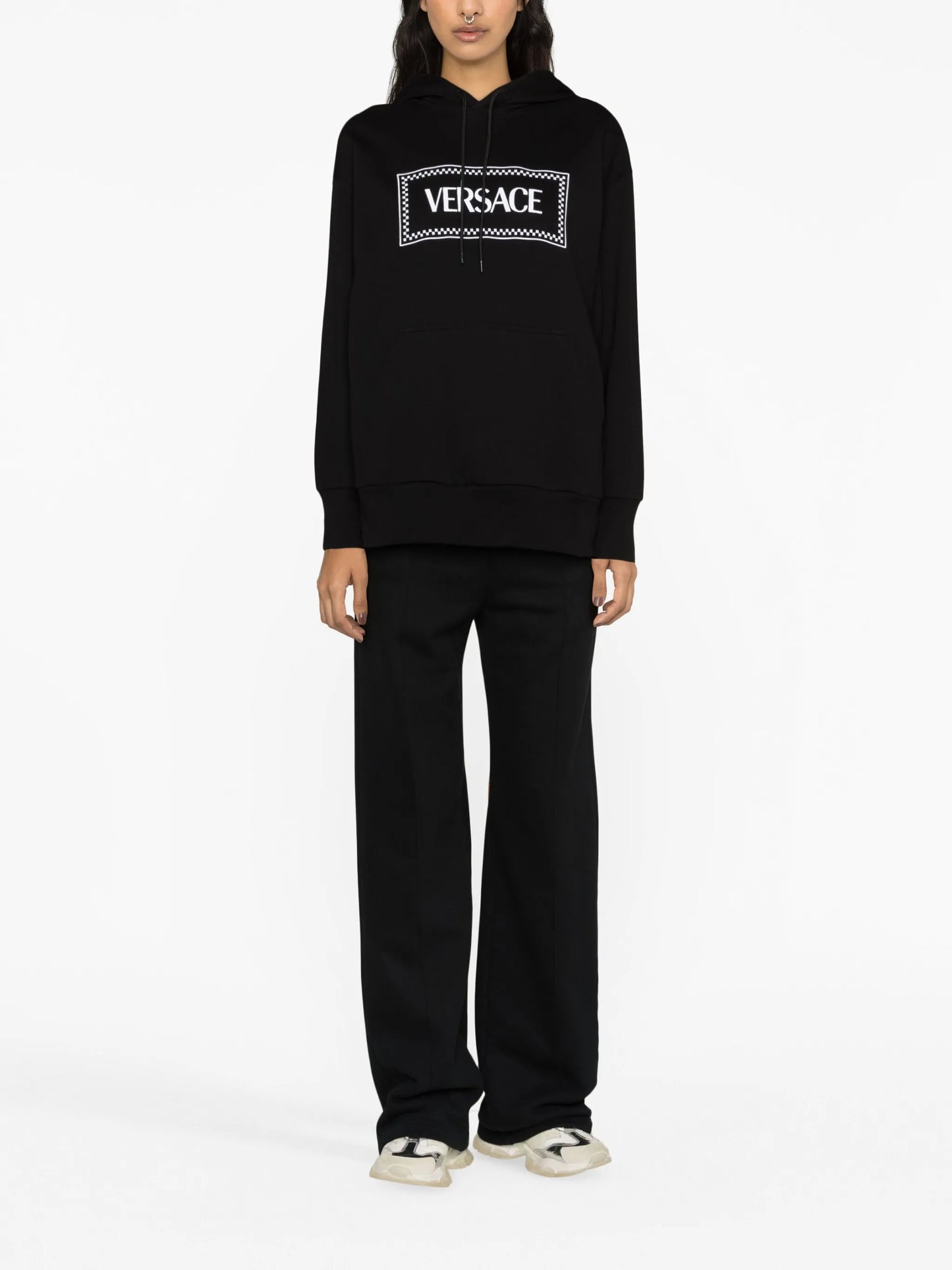 logo-embroidered hoodie