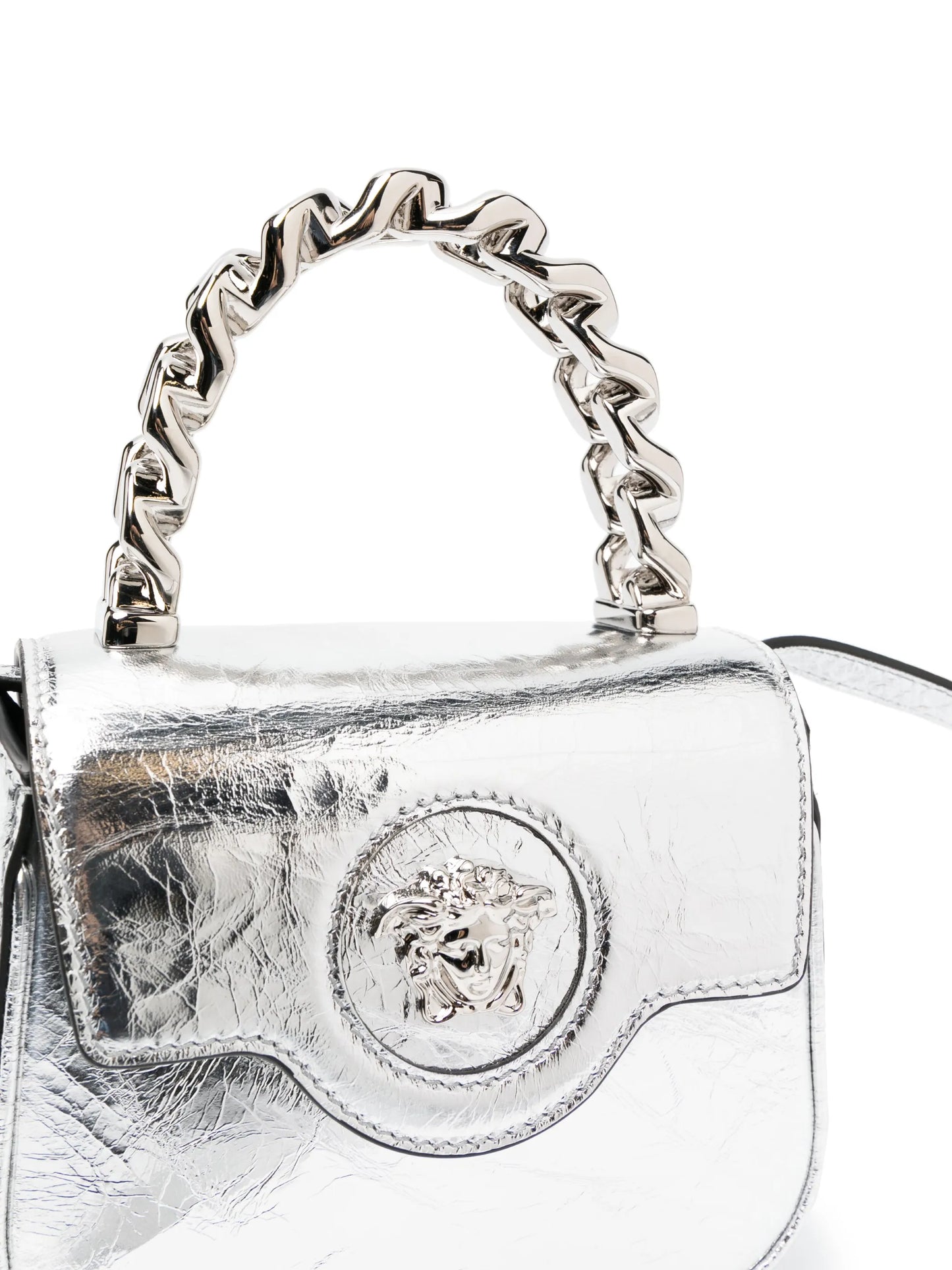 La Medusa metallic leather mini bag