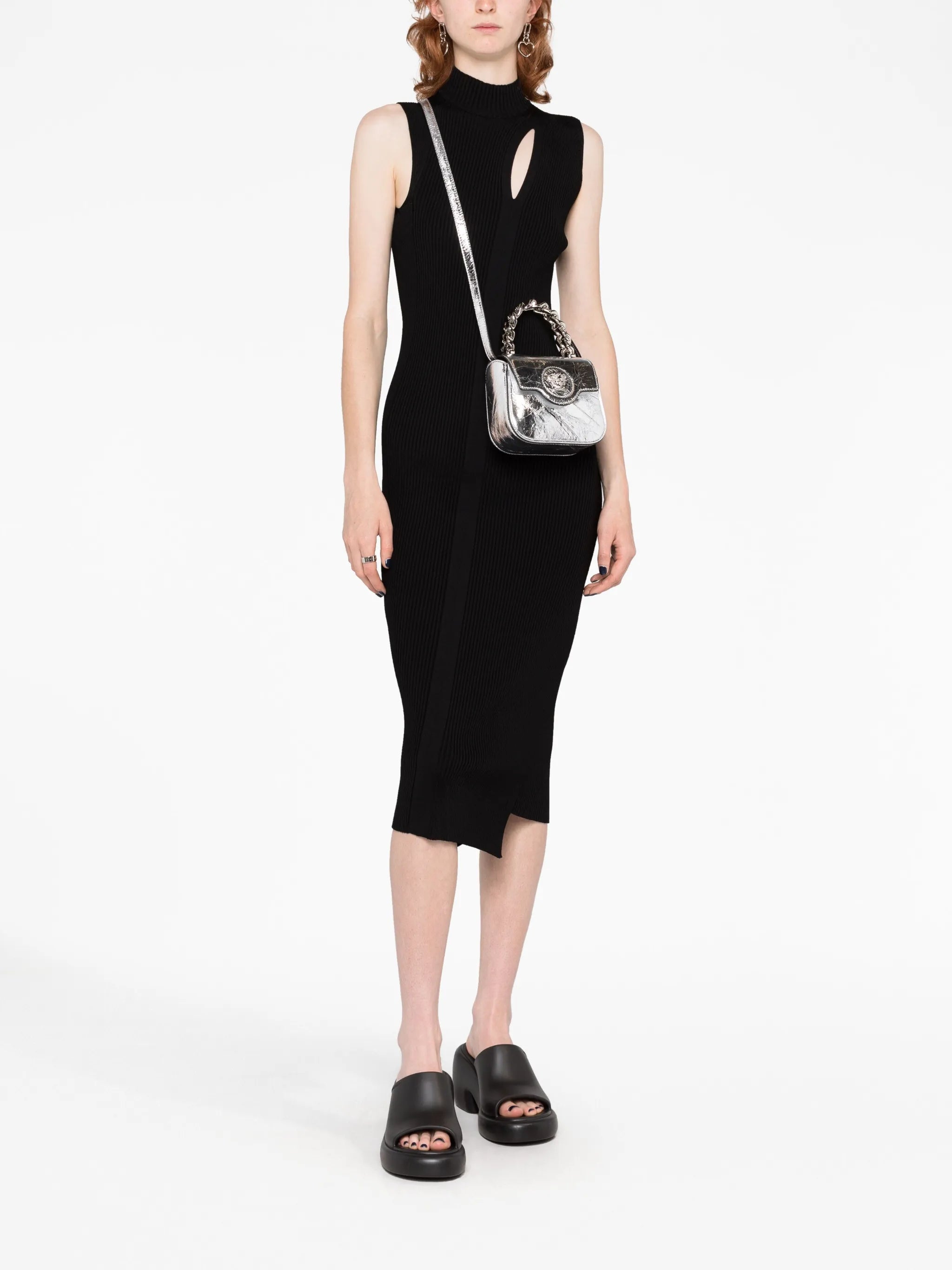 La Medusa metallic leather mini bag