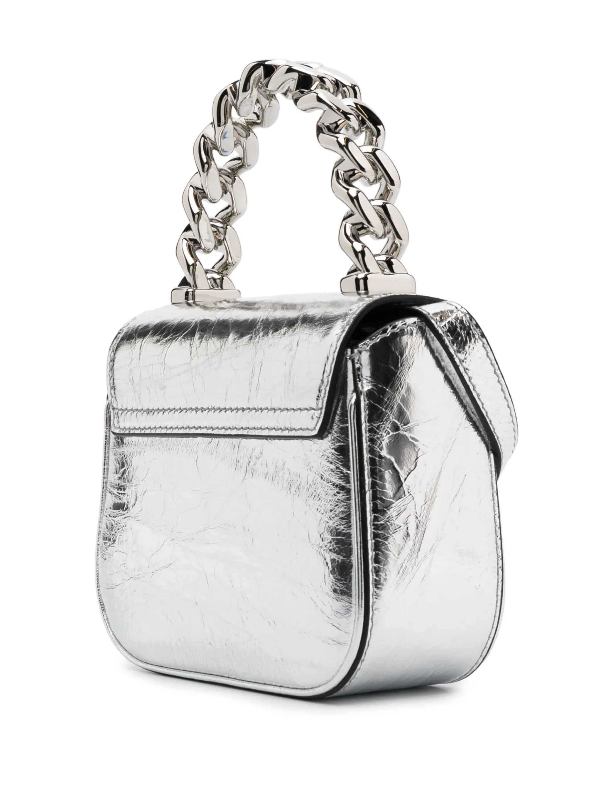 La Medusa metallic leather mini bag
