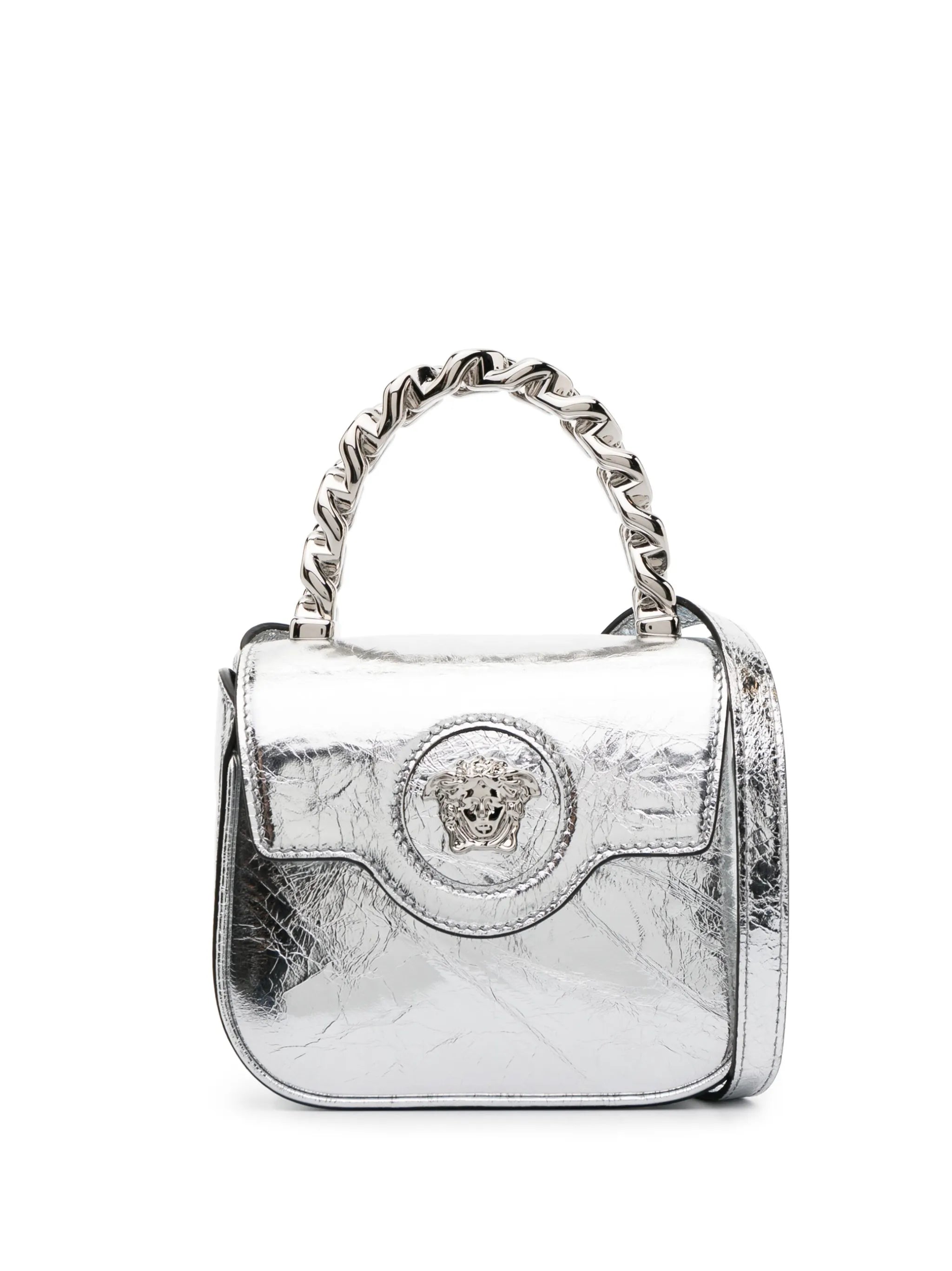 La Medusa metallic leather mini bag