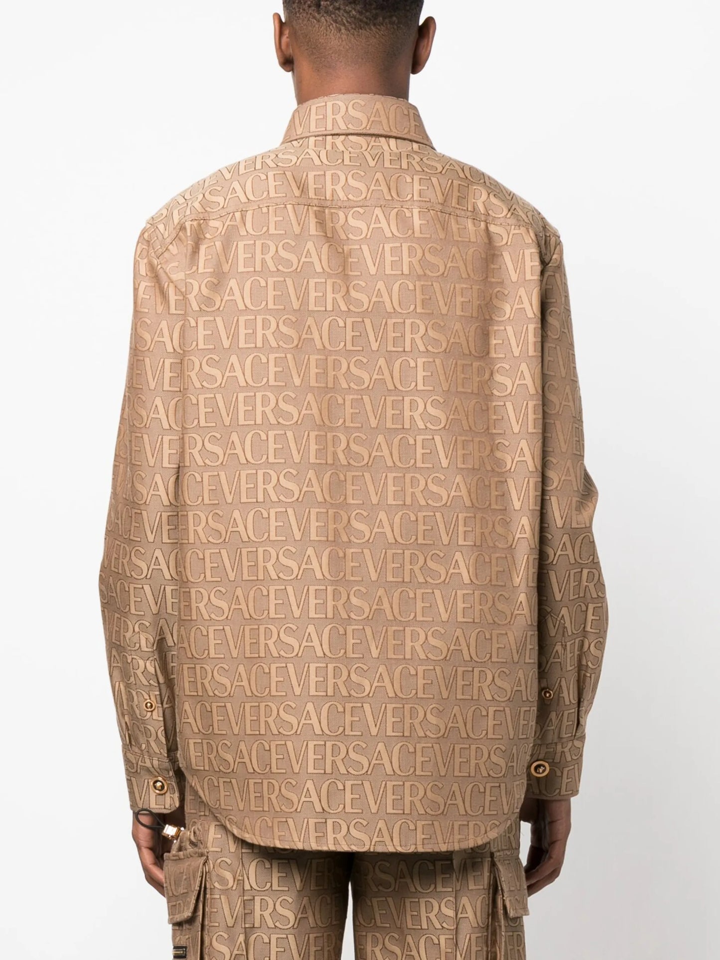 Versace Allover-print shirt jacket