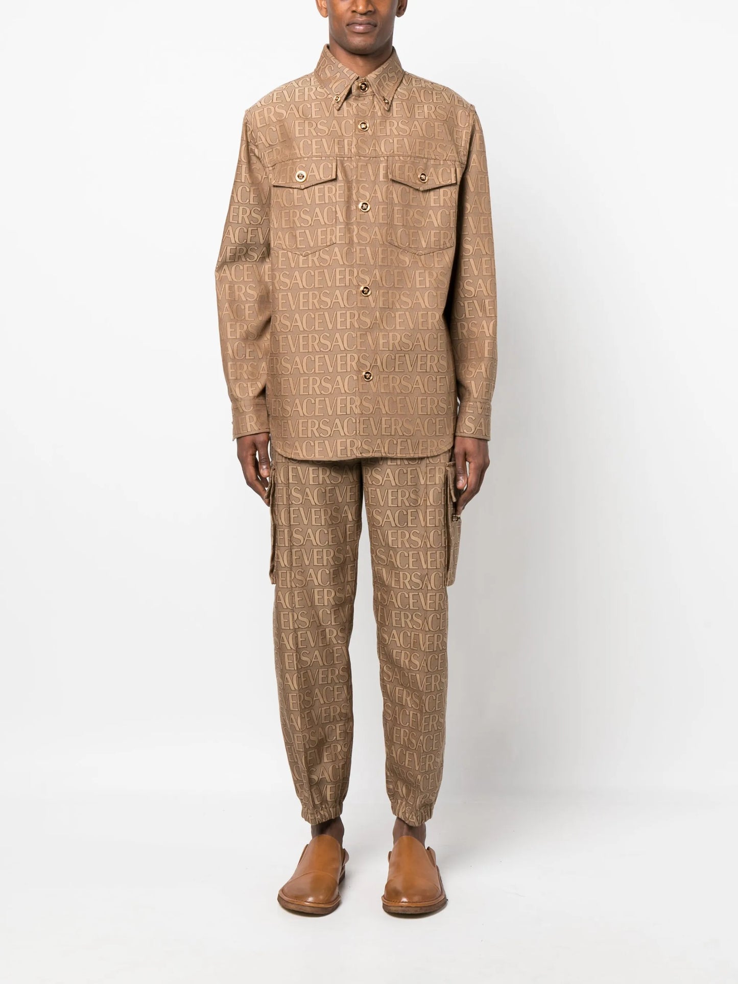 Versace Allover-print shirt jacket