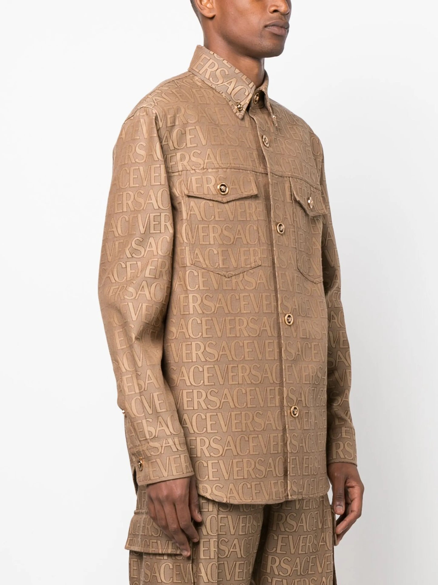 Versace Allover-print shirt jacket