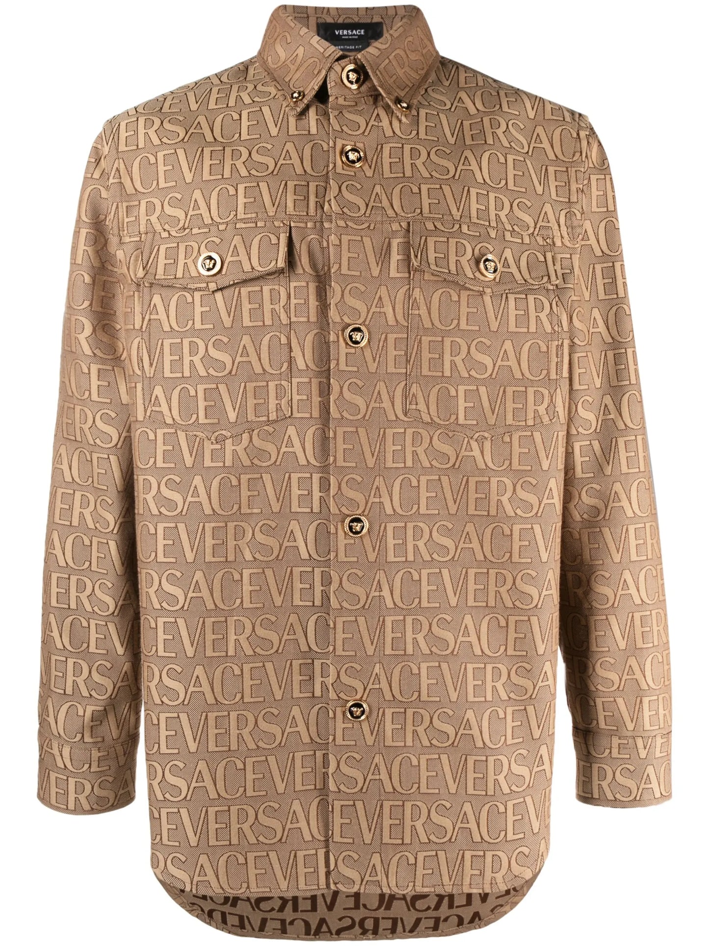 Versace Allover-print shirt jacket