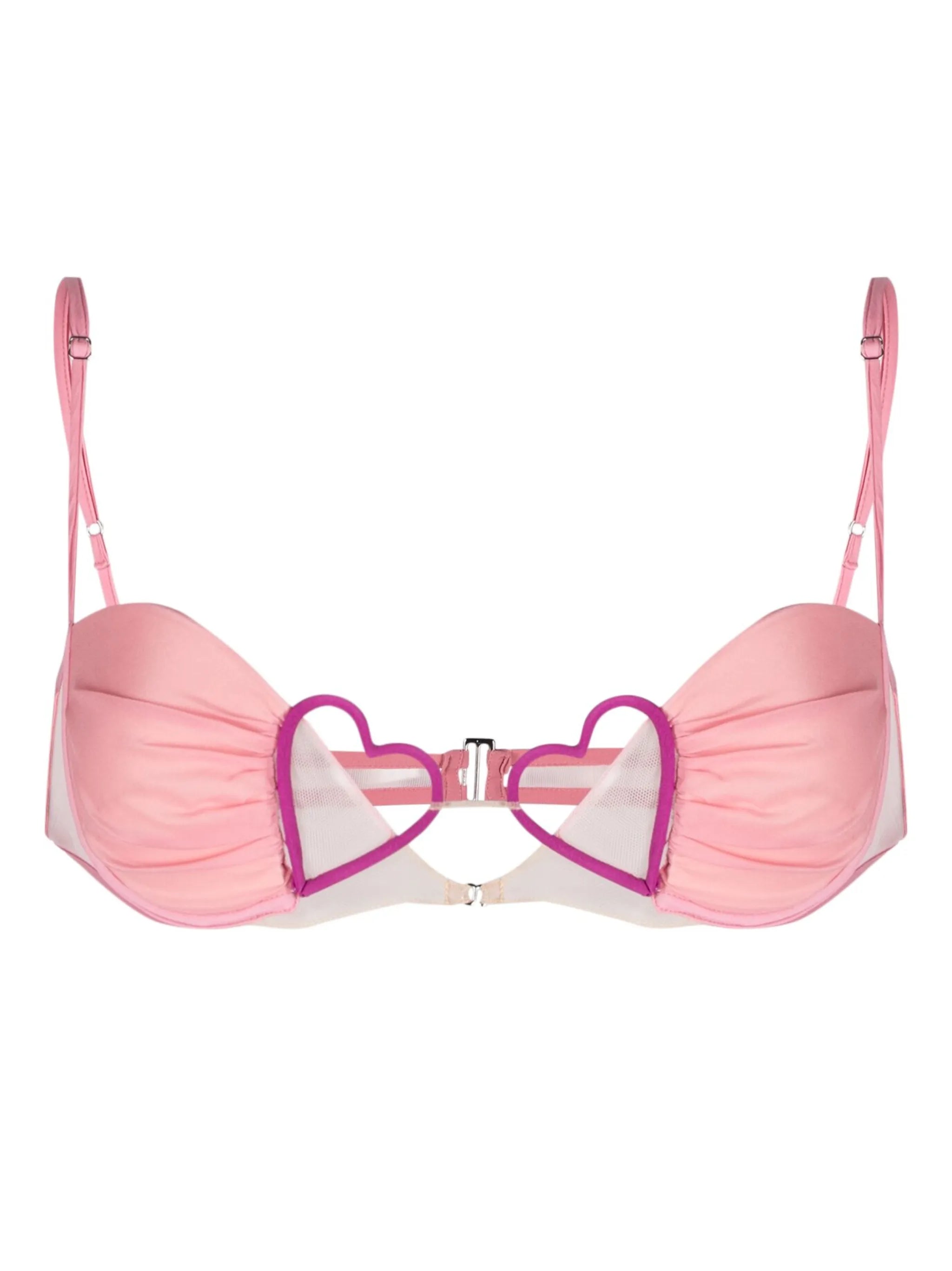 heart-detail underwire bra