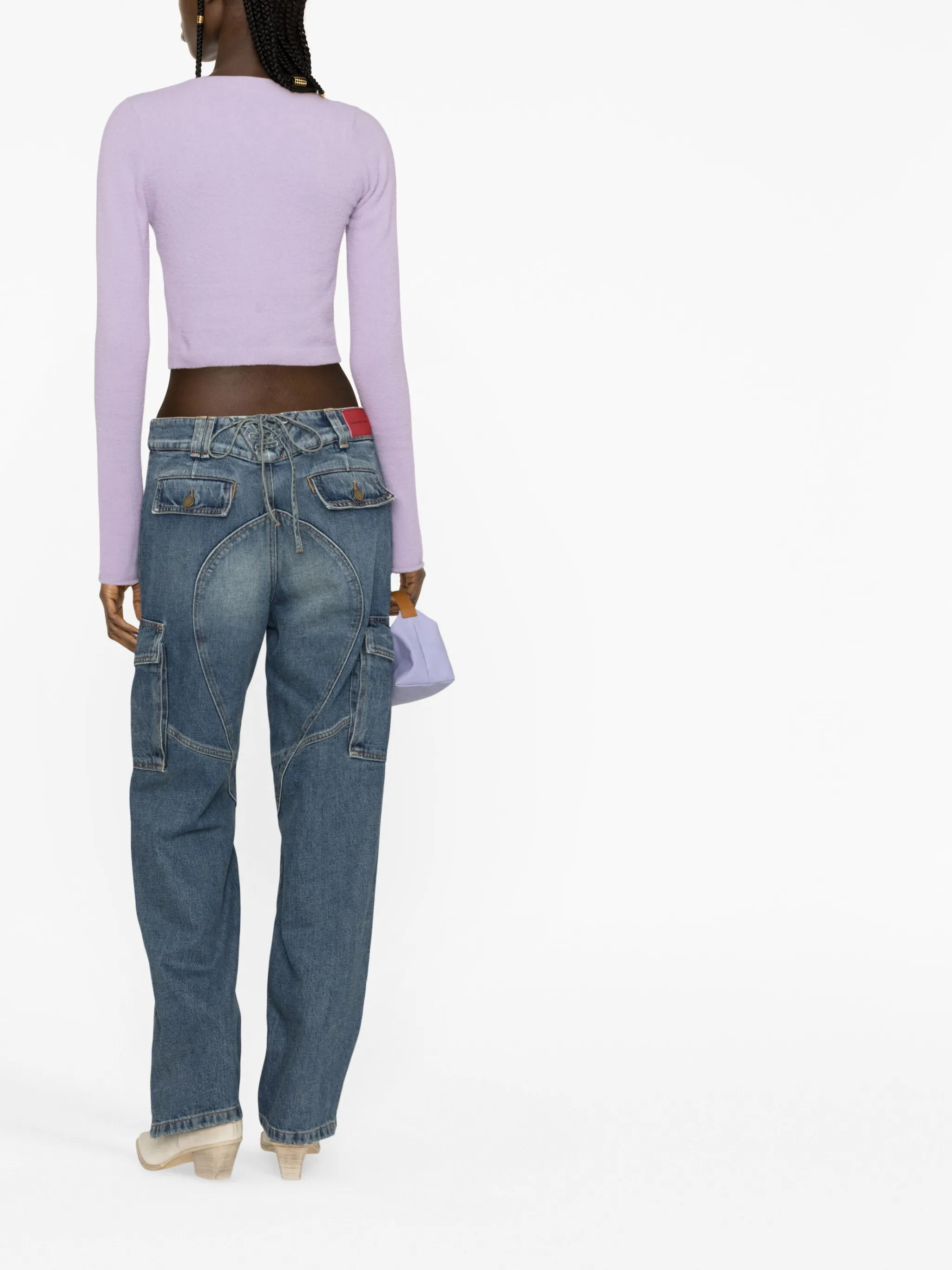 rhinestone-embellished jeans