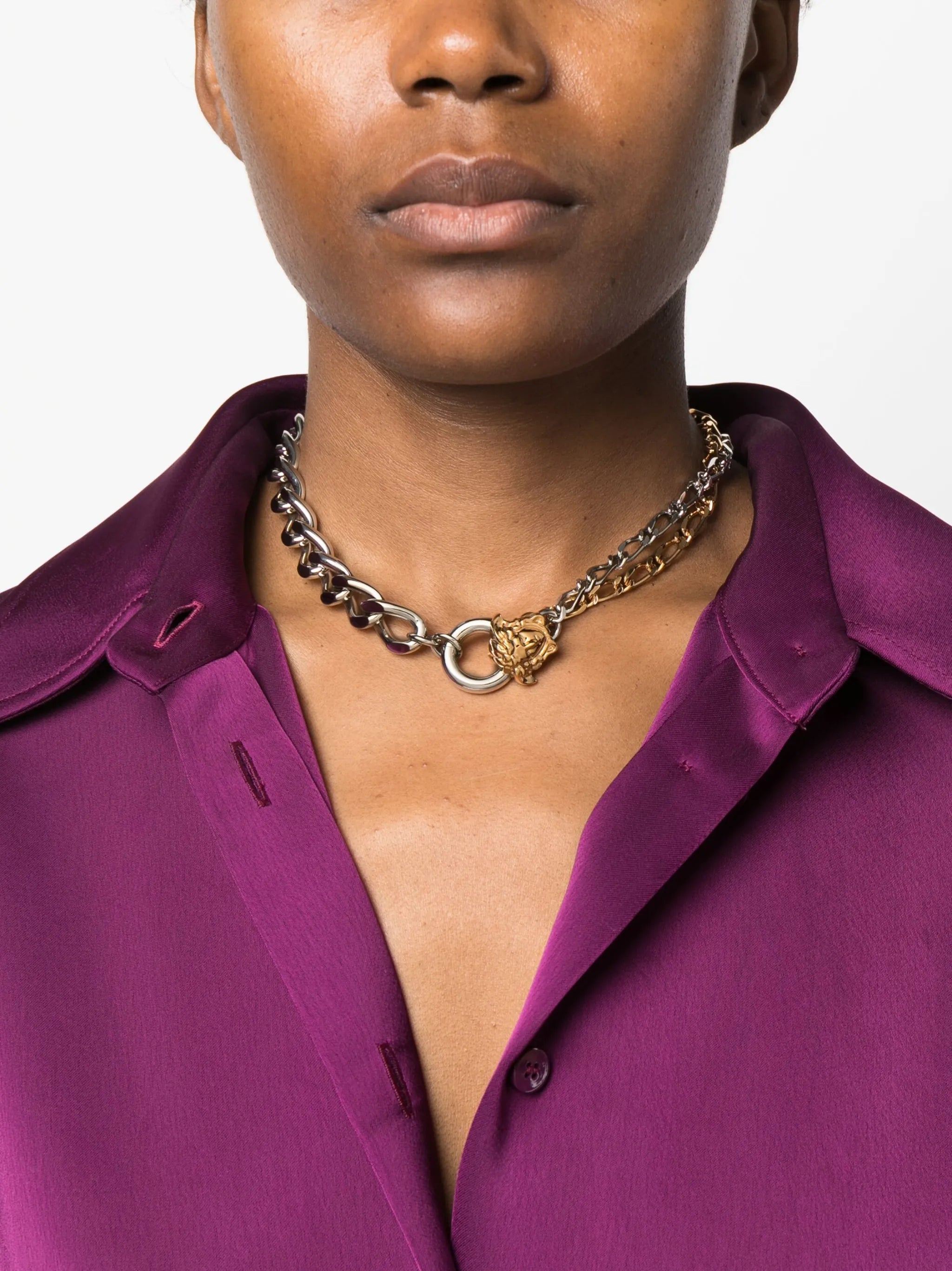 Safety-Pin chain necklace