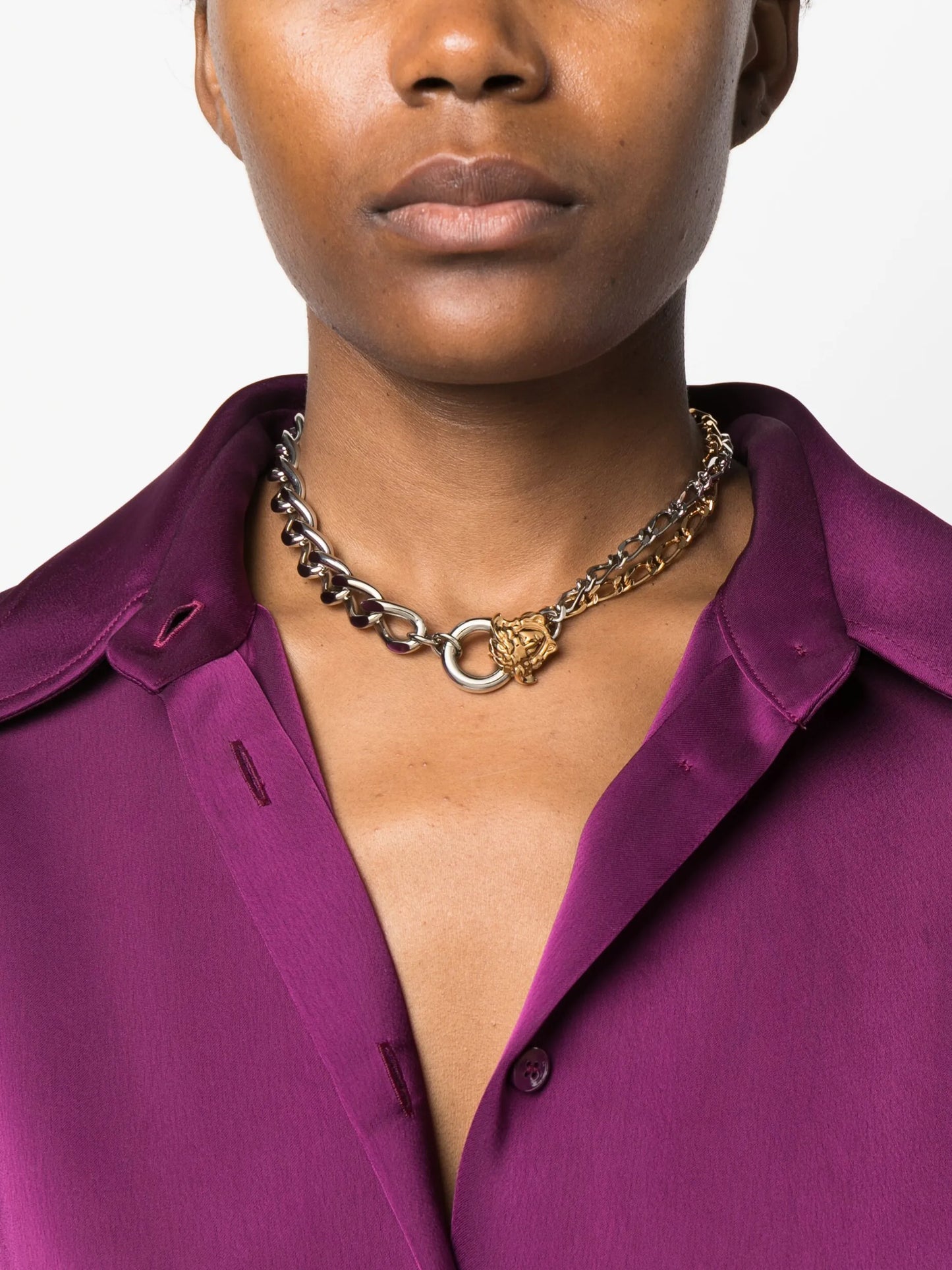 Safety-Pin chain necklace