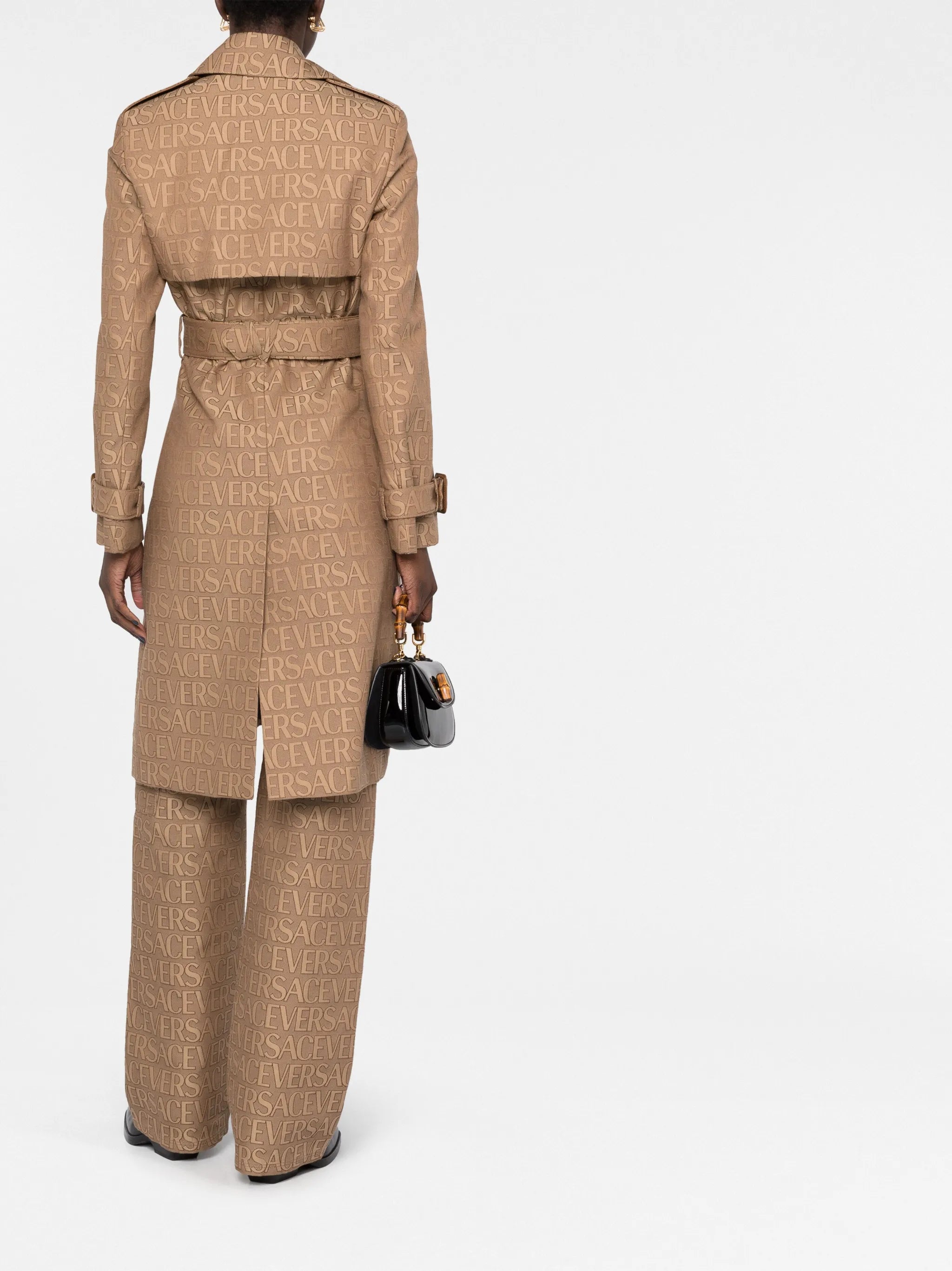 Versace Allover-jacquard trench coat