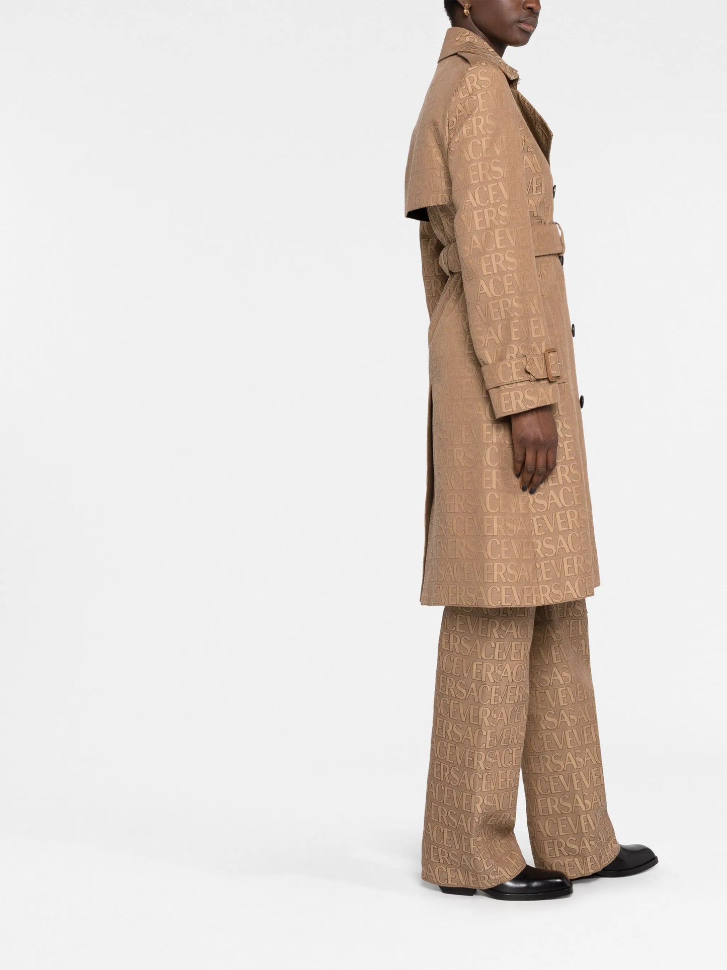 Versace Allover-jacquard trench coat