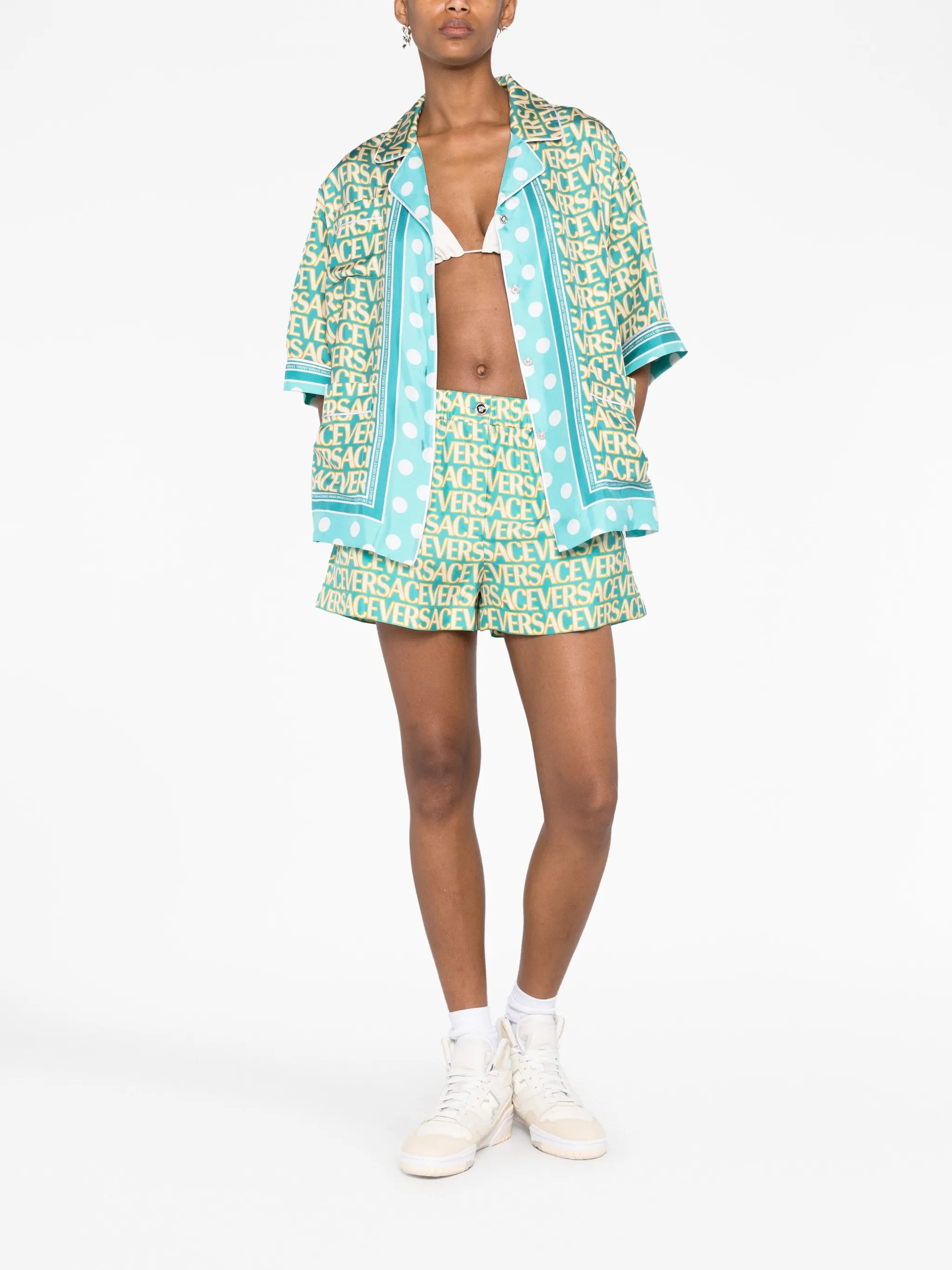 Versace Allover silk shirt