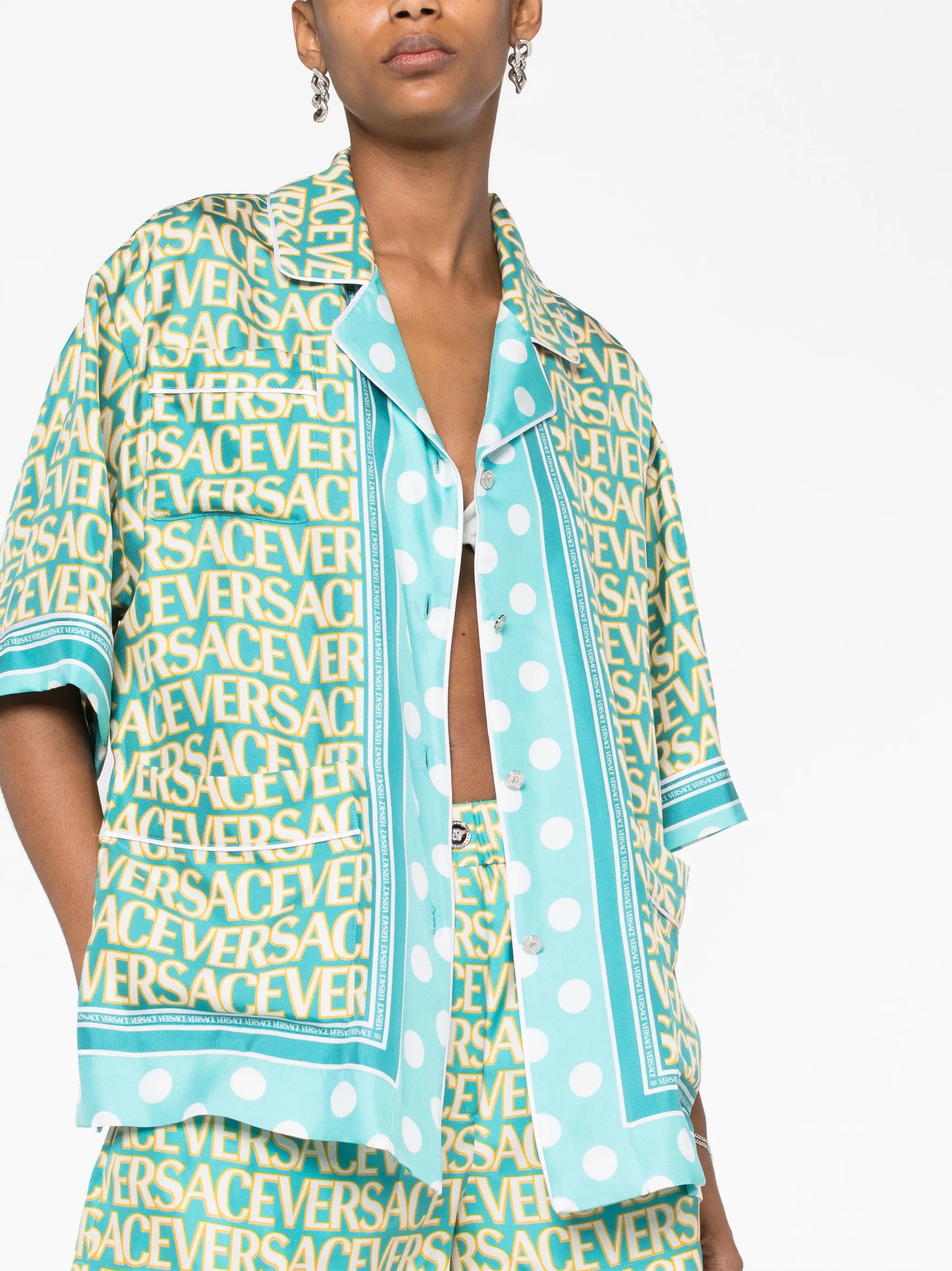 Versace Allover silk shirt