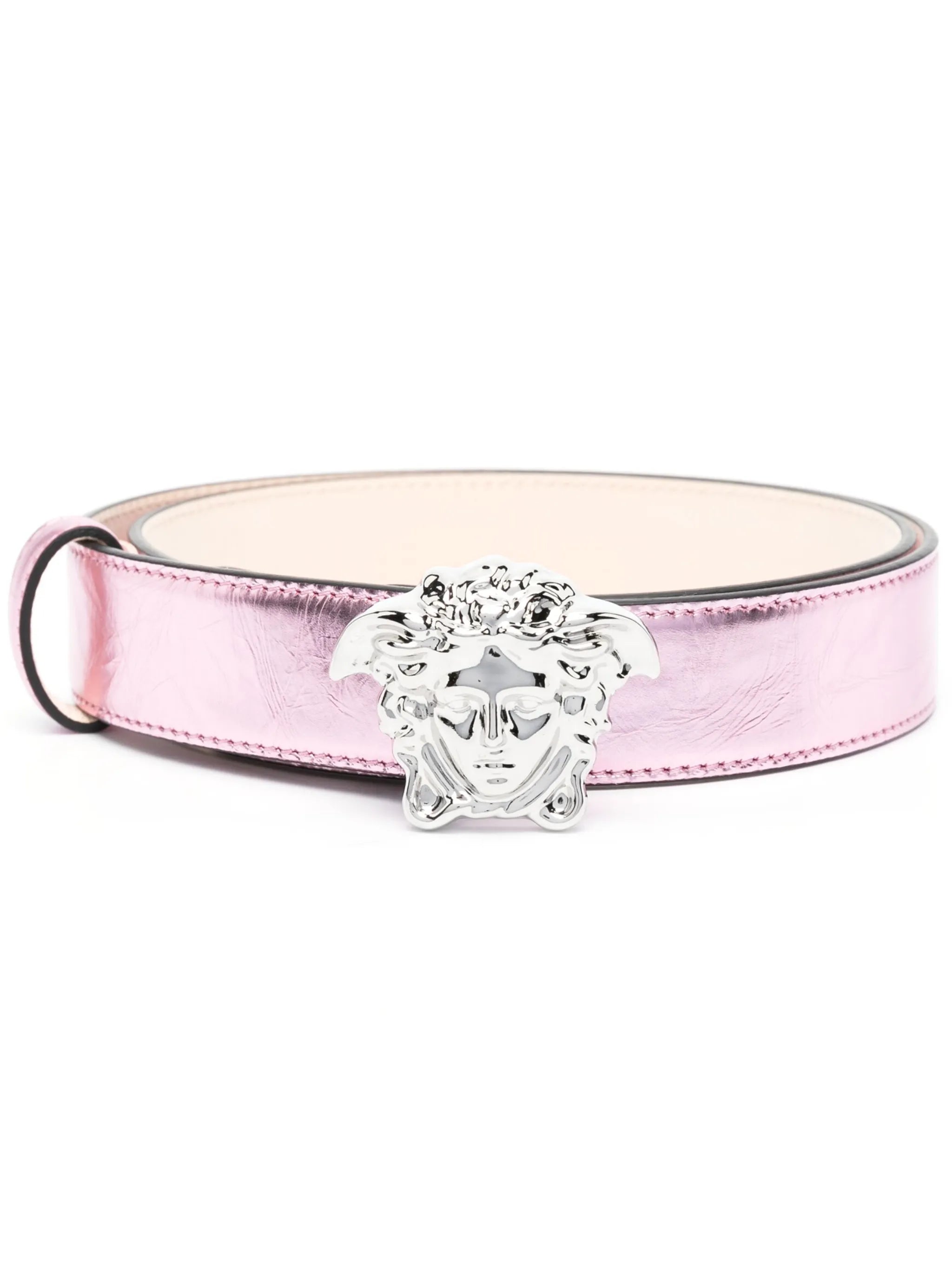La Medusa metallic leather belt