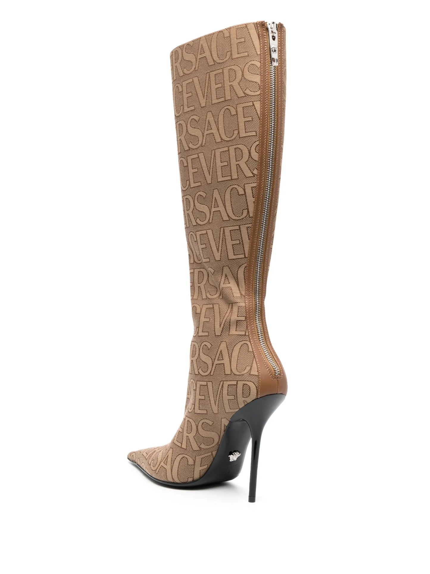 Versace Allover knee-high boots