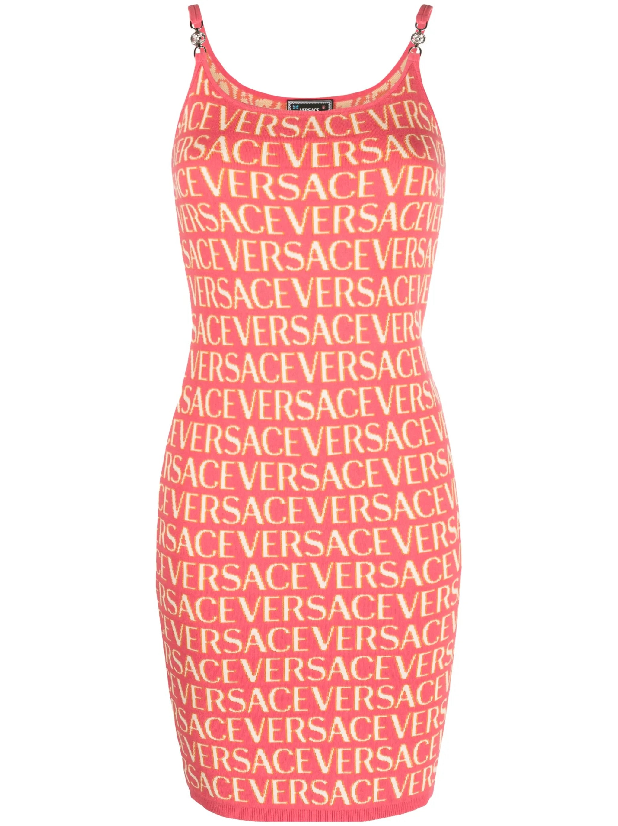 Versace Allover knitted minidress