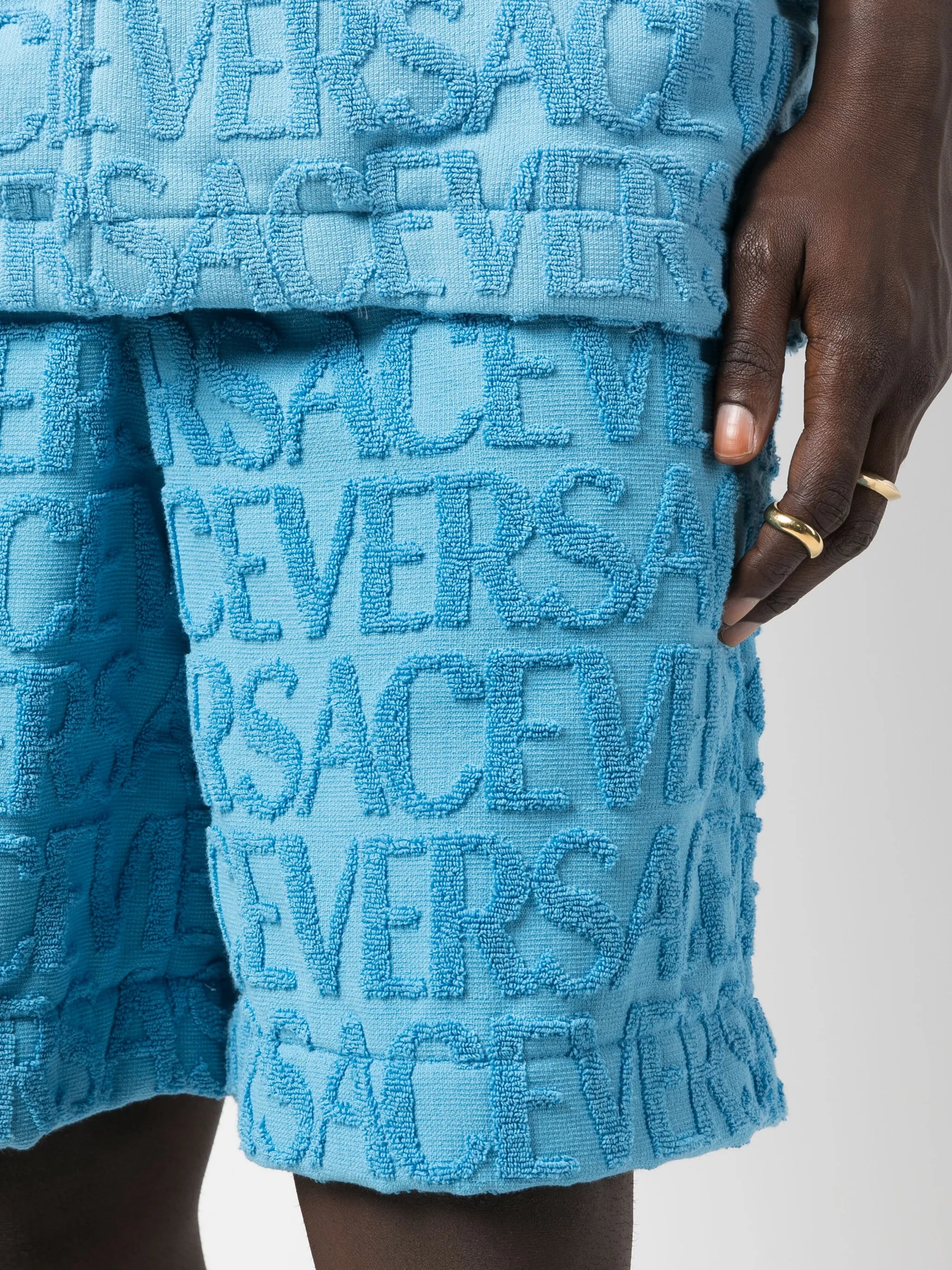Versace Allover towel shorts