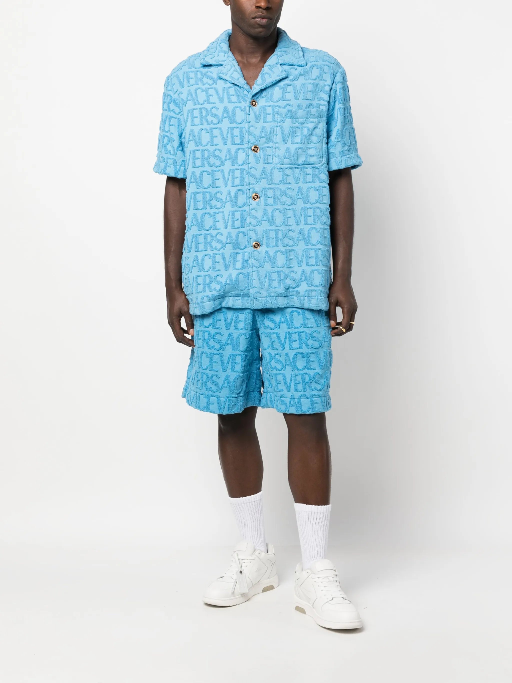 Versace Allover towel shorts
