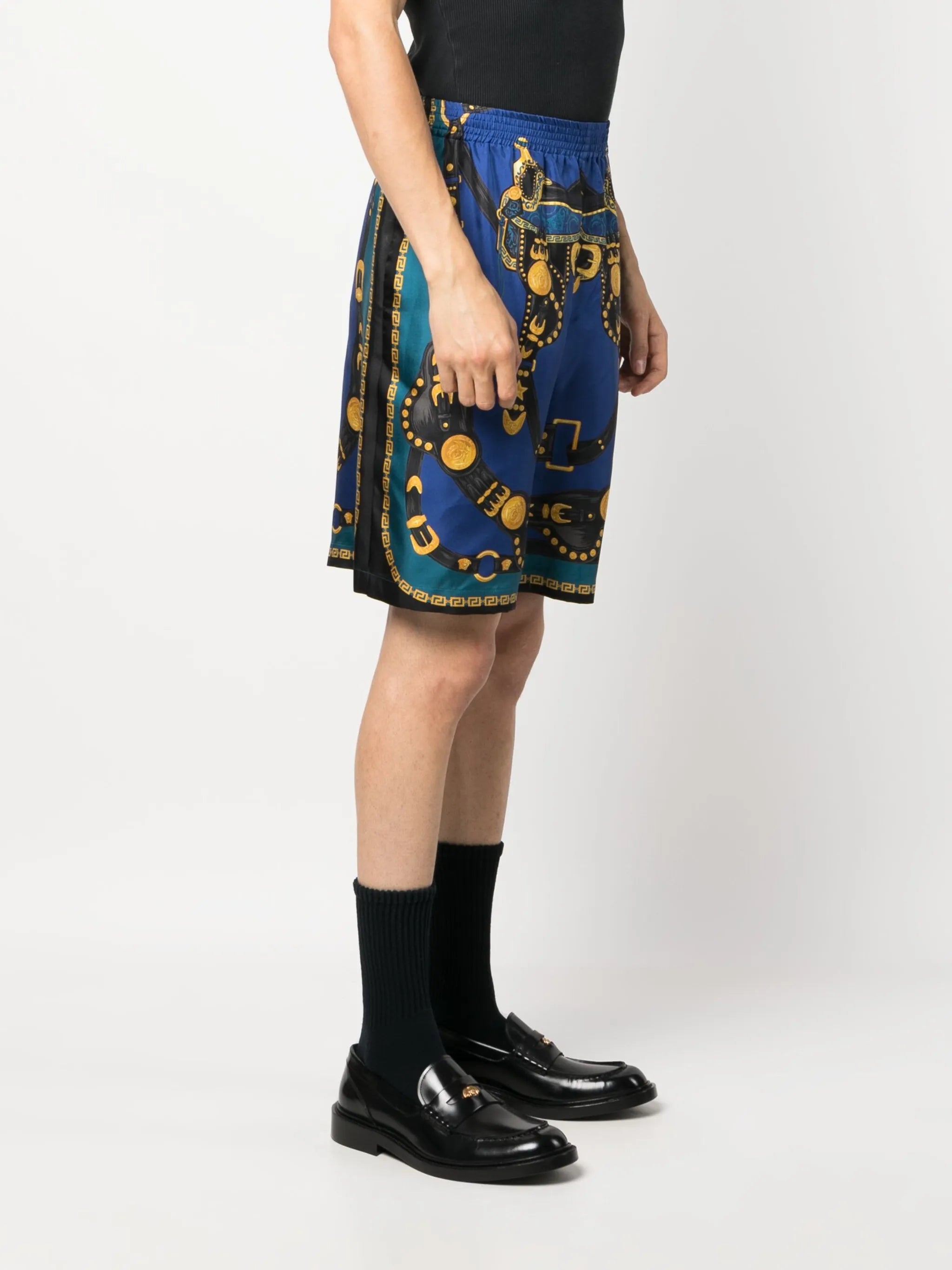 Medusa Saddle Silk shorts