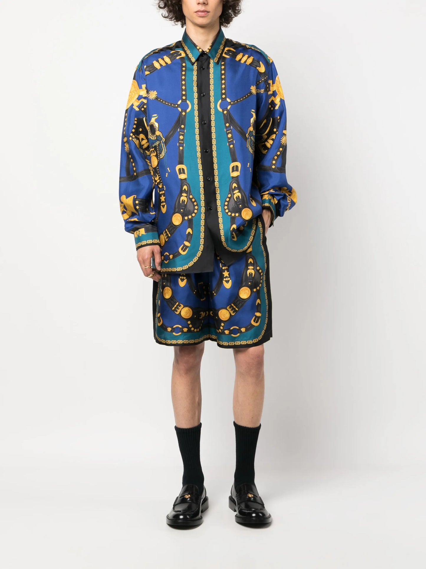 Medusa Saddle Silk shorts
