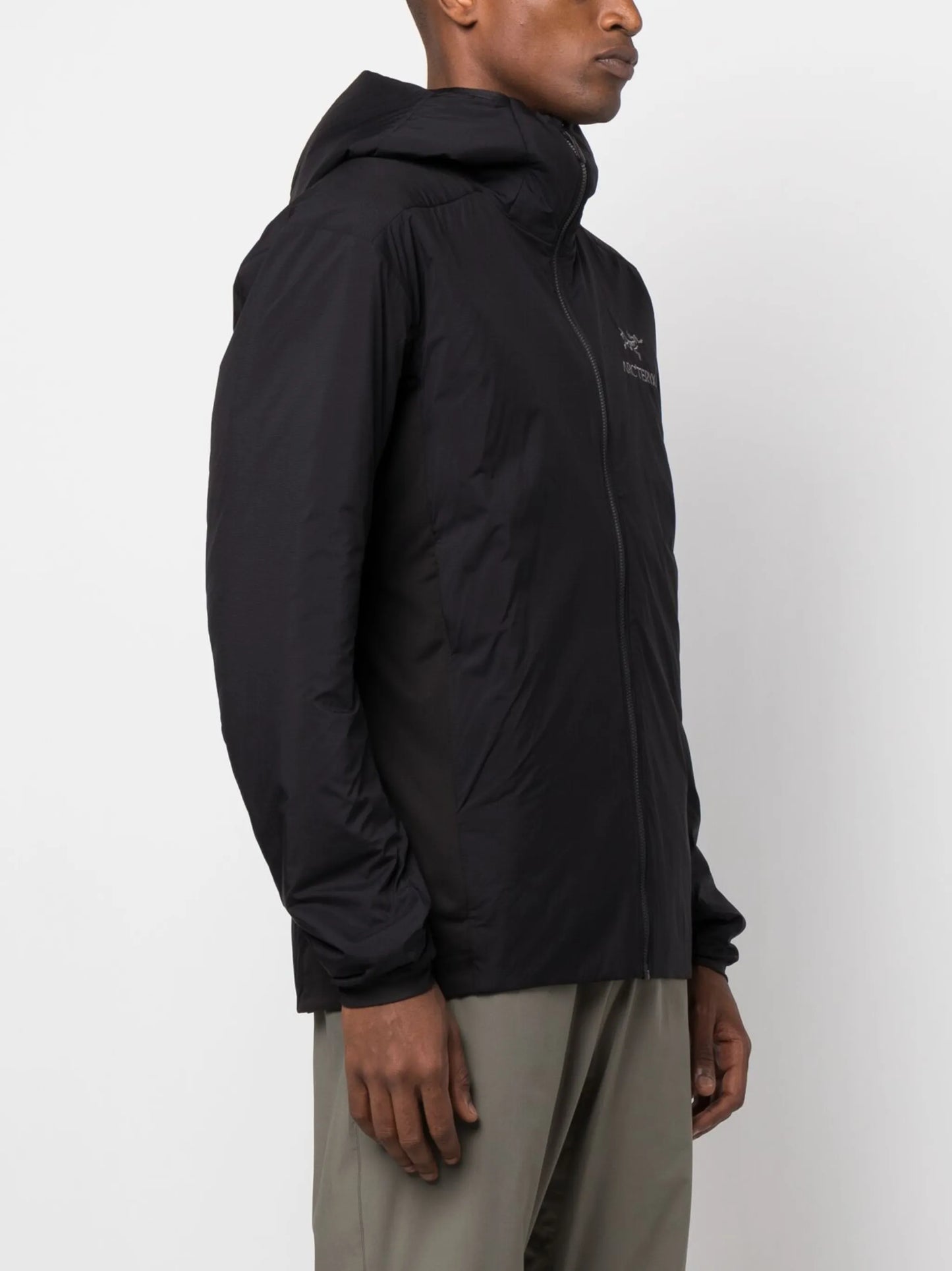 Atom logo-embroidered hooded jacket