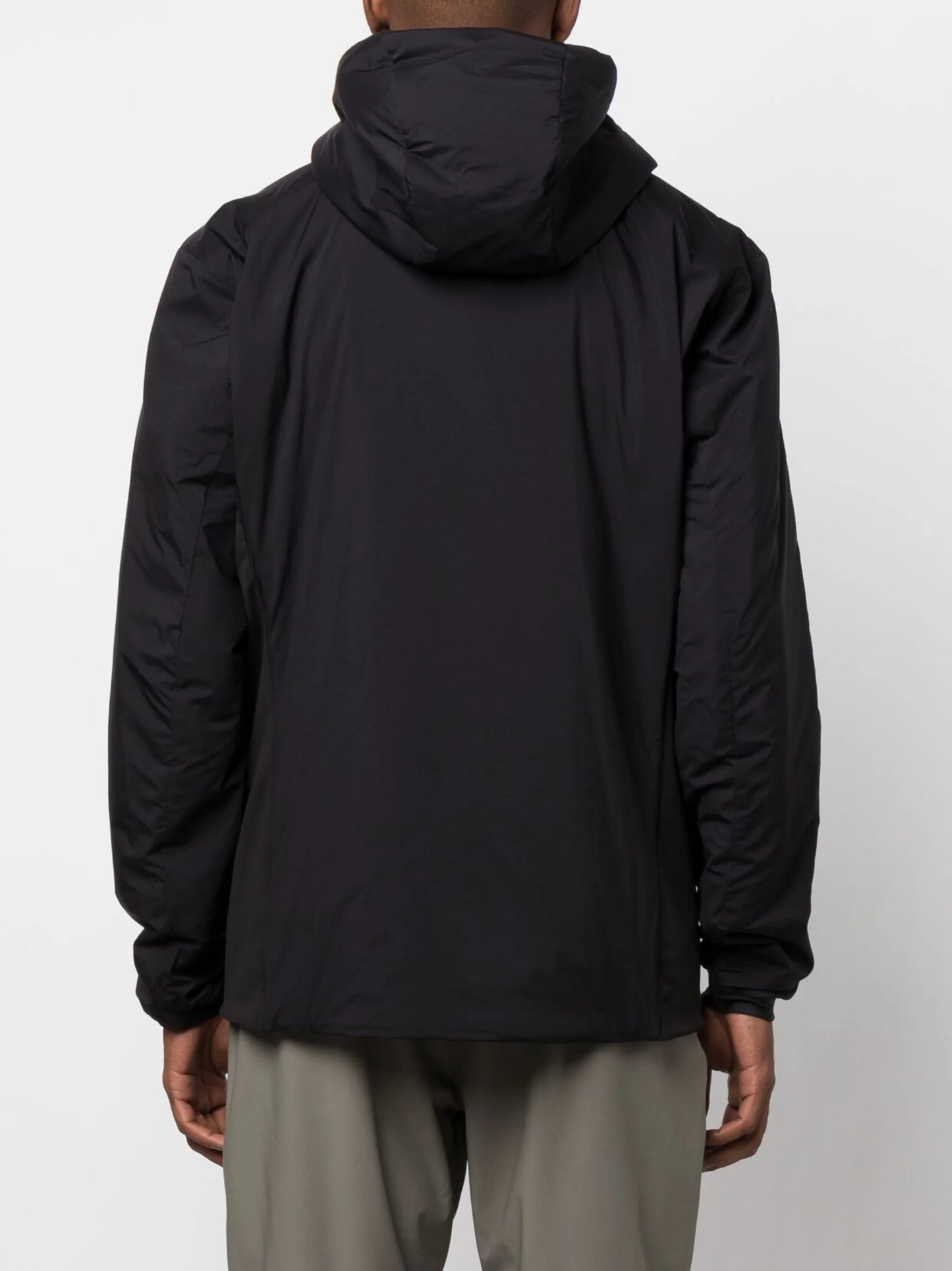 Atom logo-embroidered hooded jacket