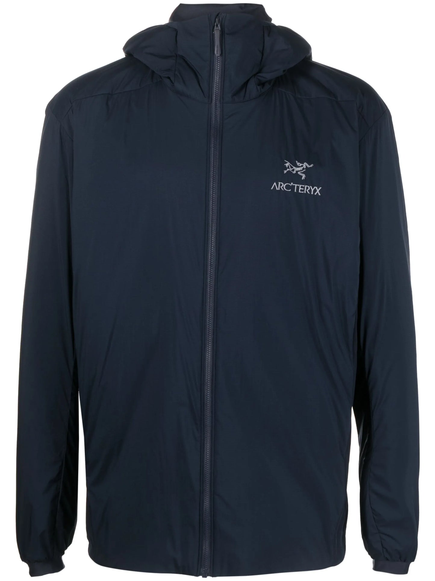 Atom logo-embroidered hooded jacket