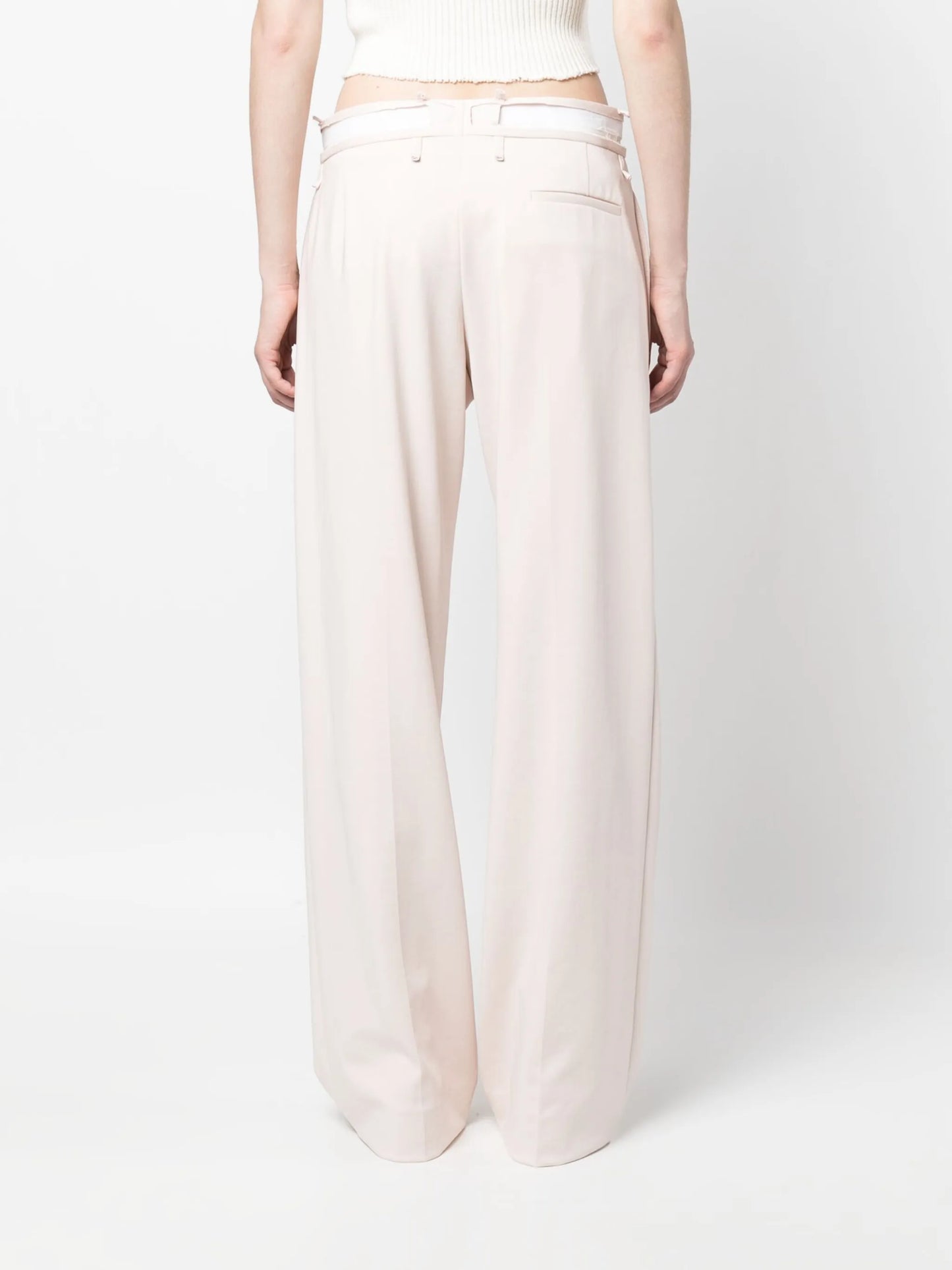 Deconstructed tailored trousers