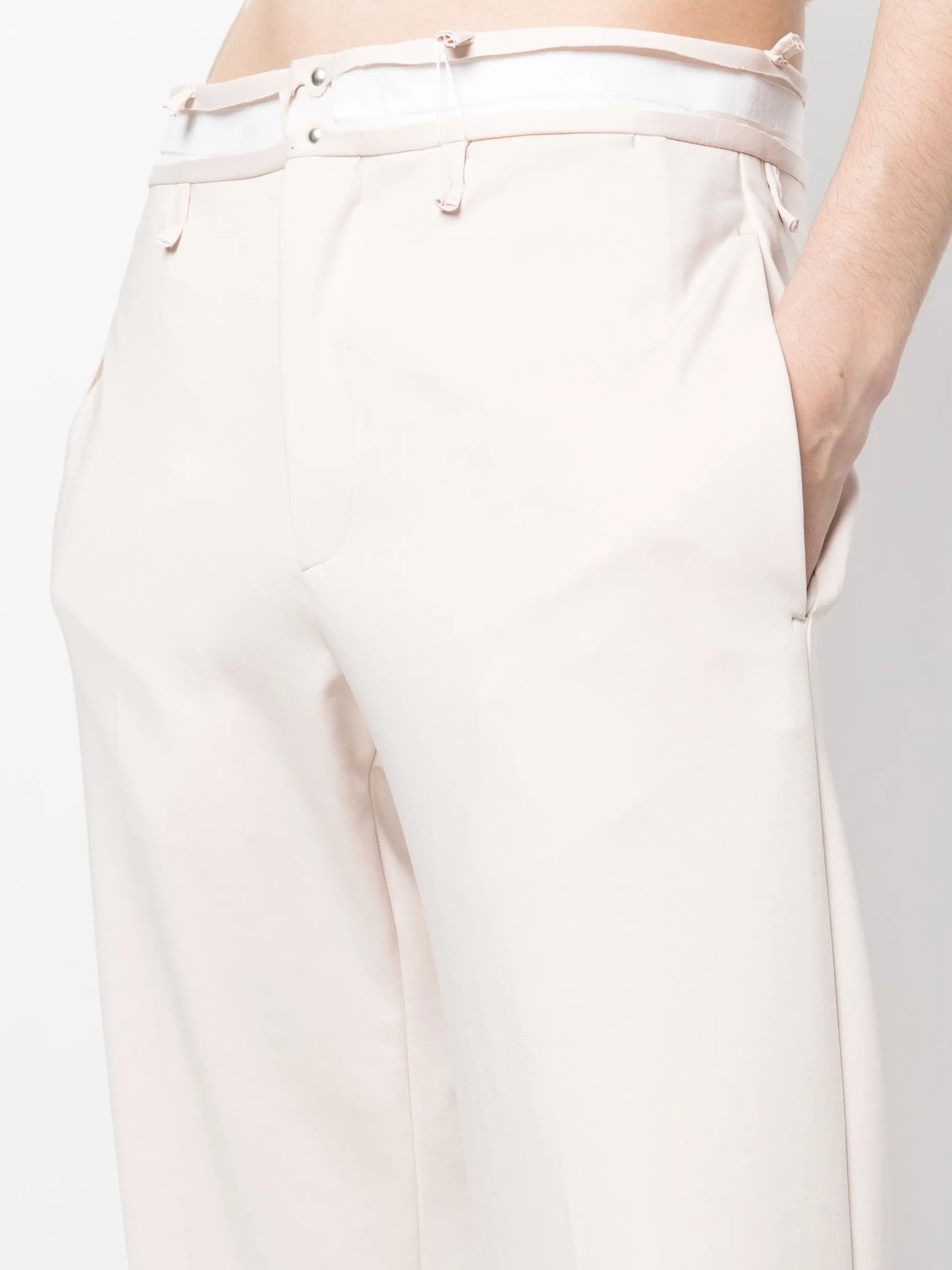 Deconstructed tailored trousers