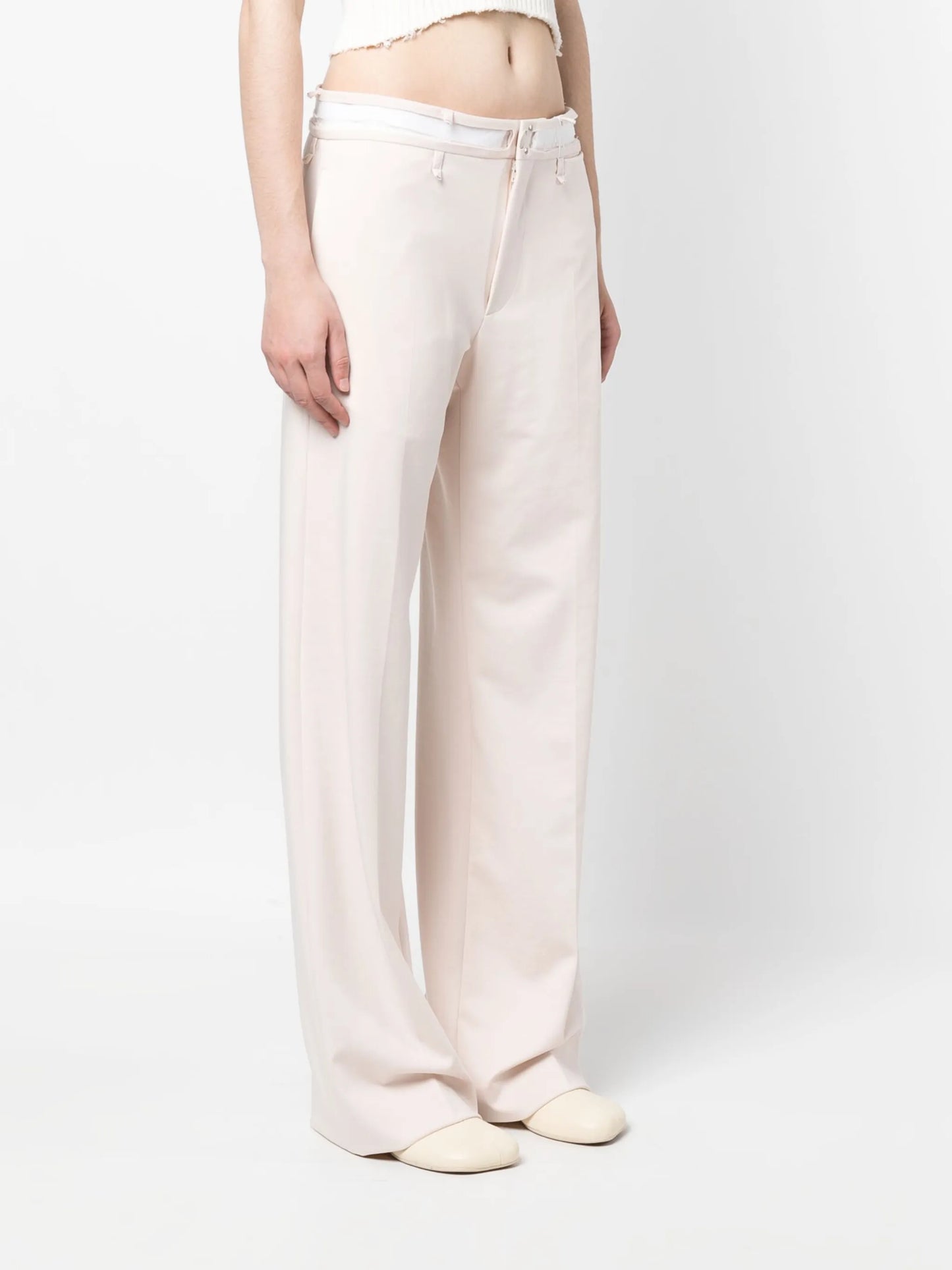 Deconstructed tailored trousers