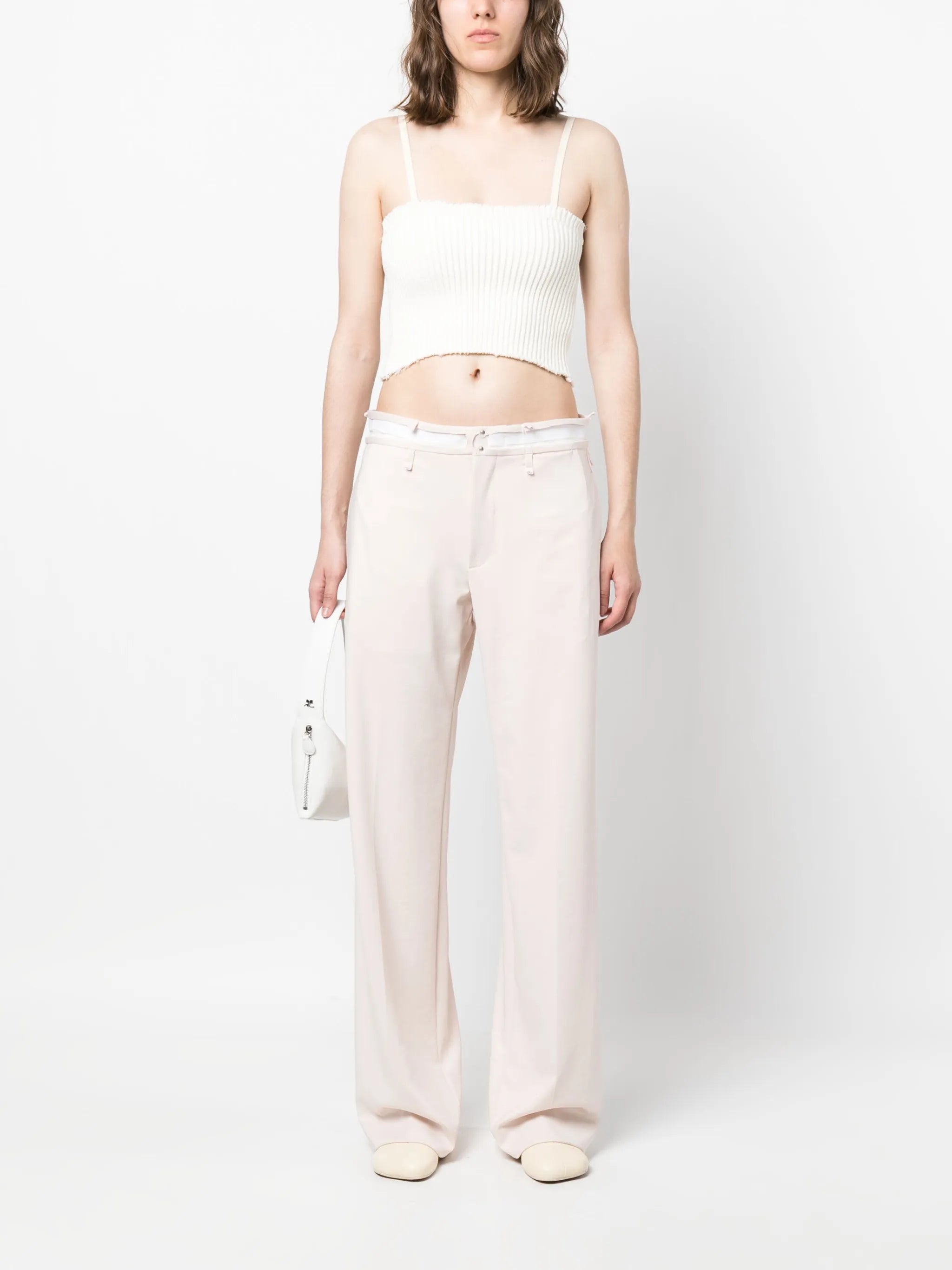 Deconstructed tailored trousers