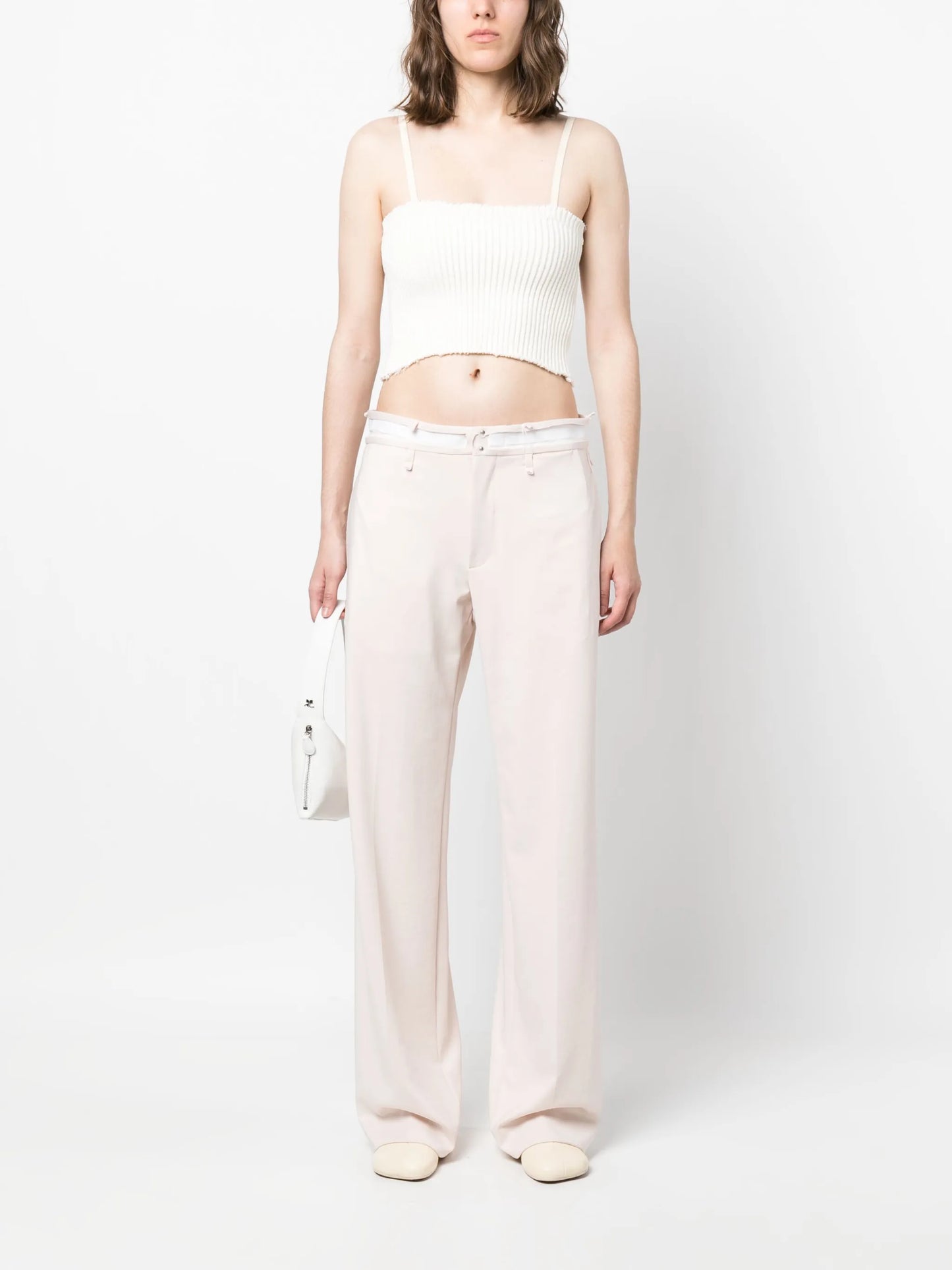 Deconstructed tailored trousers