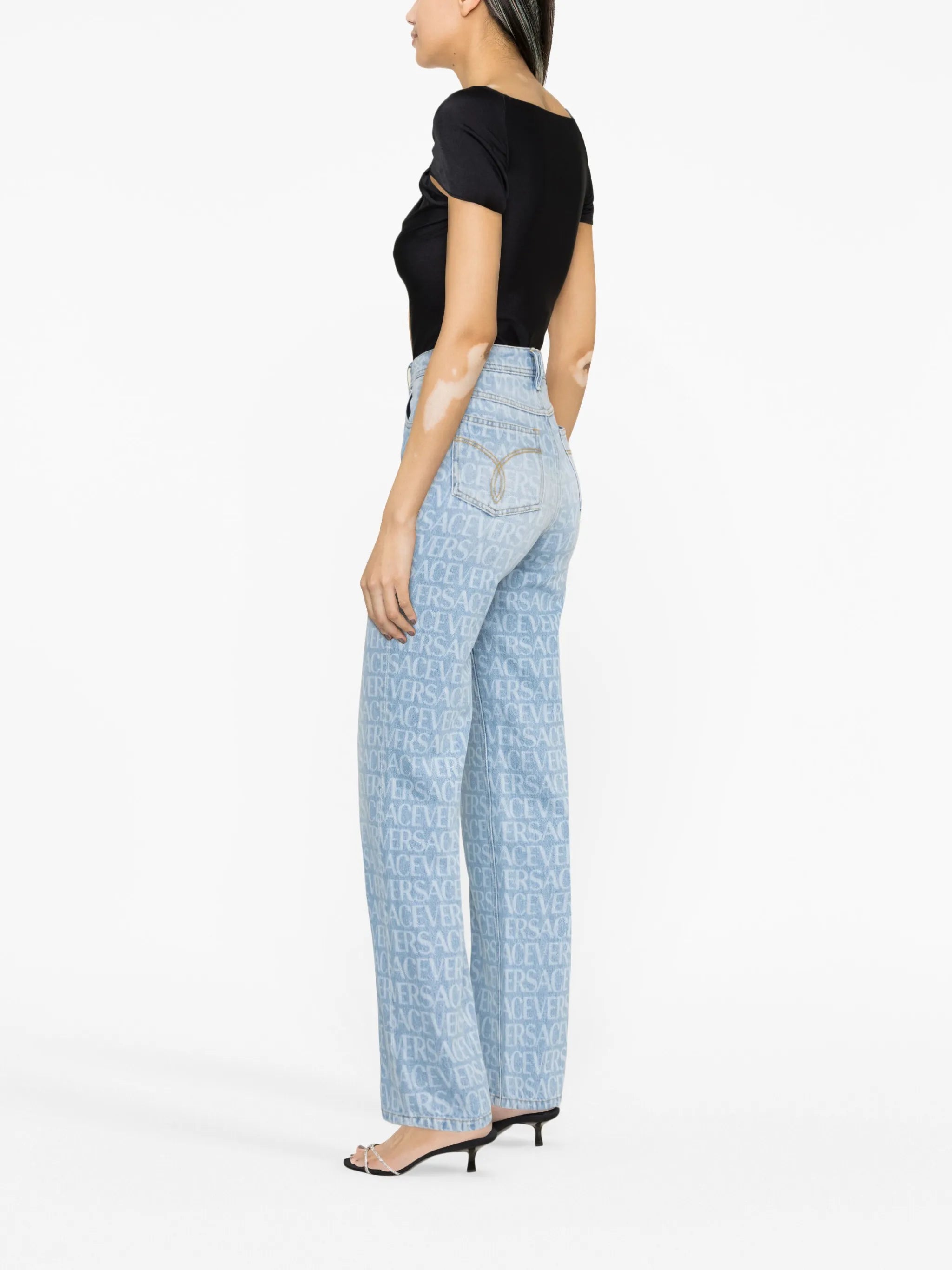 Versace Allover straight-leg jeans