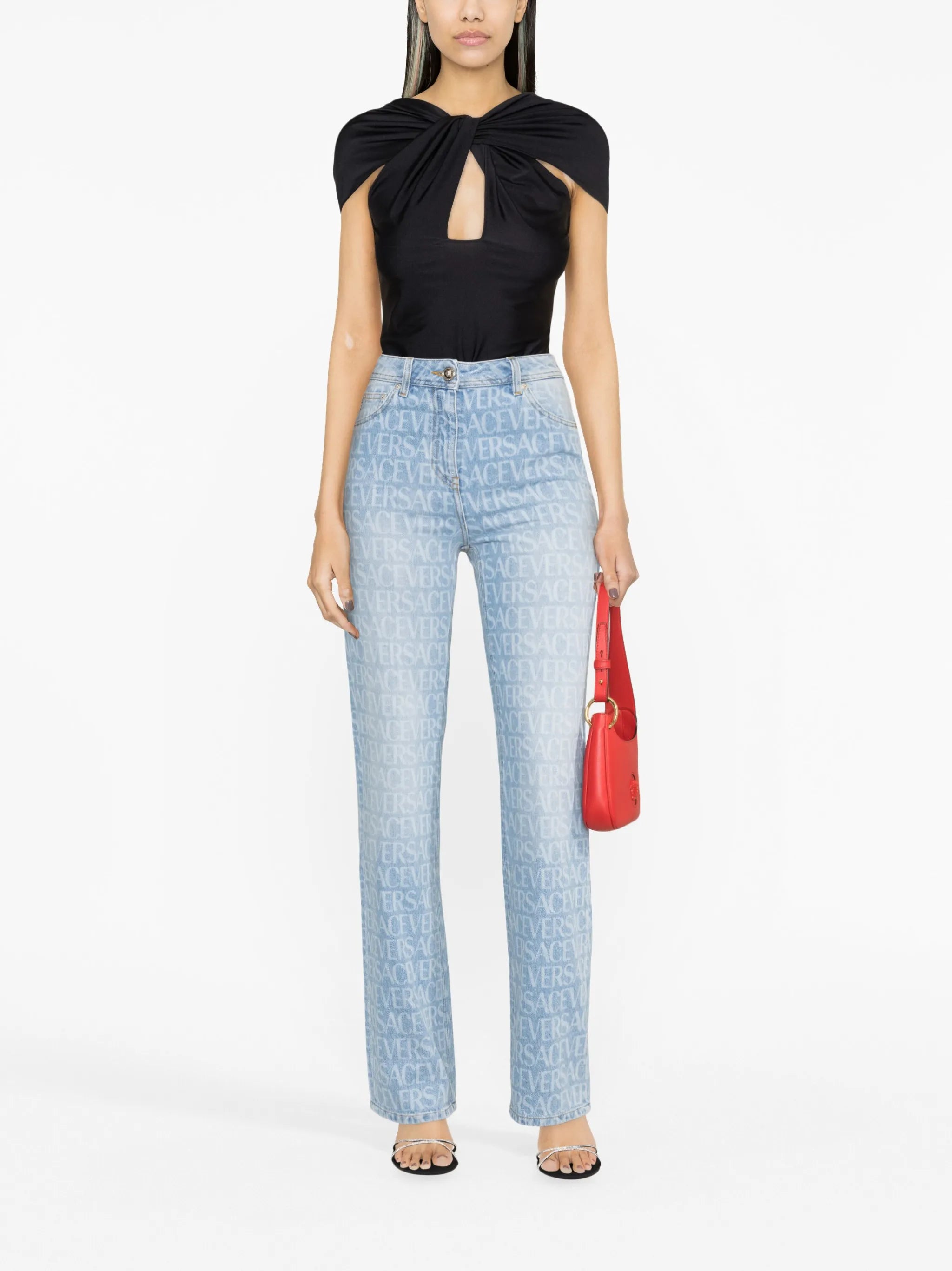 Versace Allover straight-leg jeans